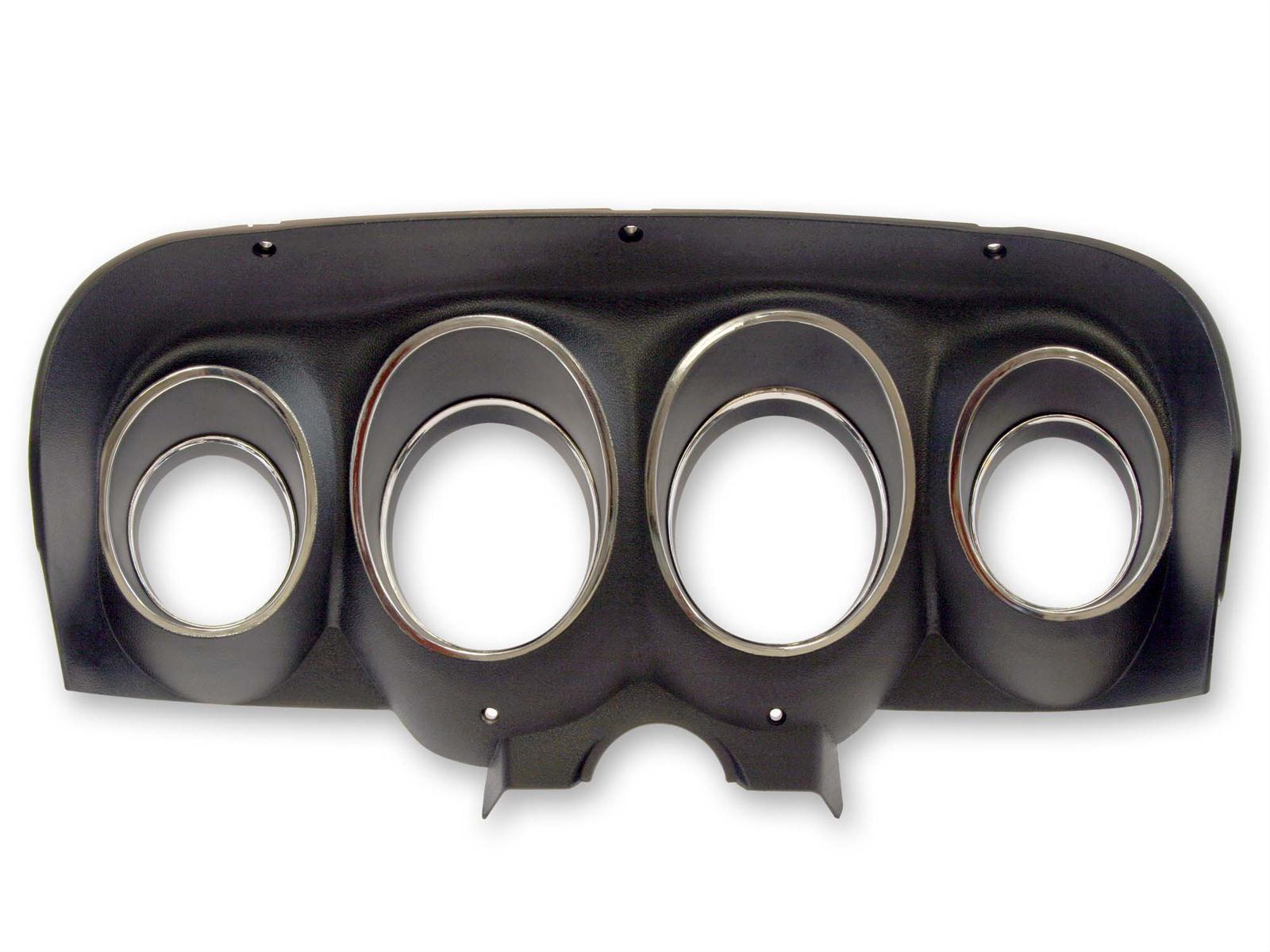 Scott Drake Instrument Panels C9ZZ-10838-A Panel, In-dash, Plastic, Black and Chrome, Ford, Each