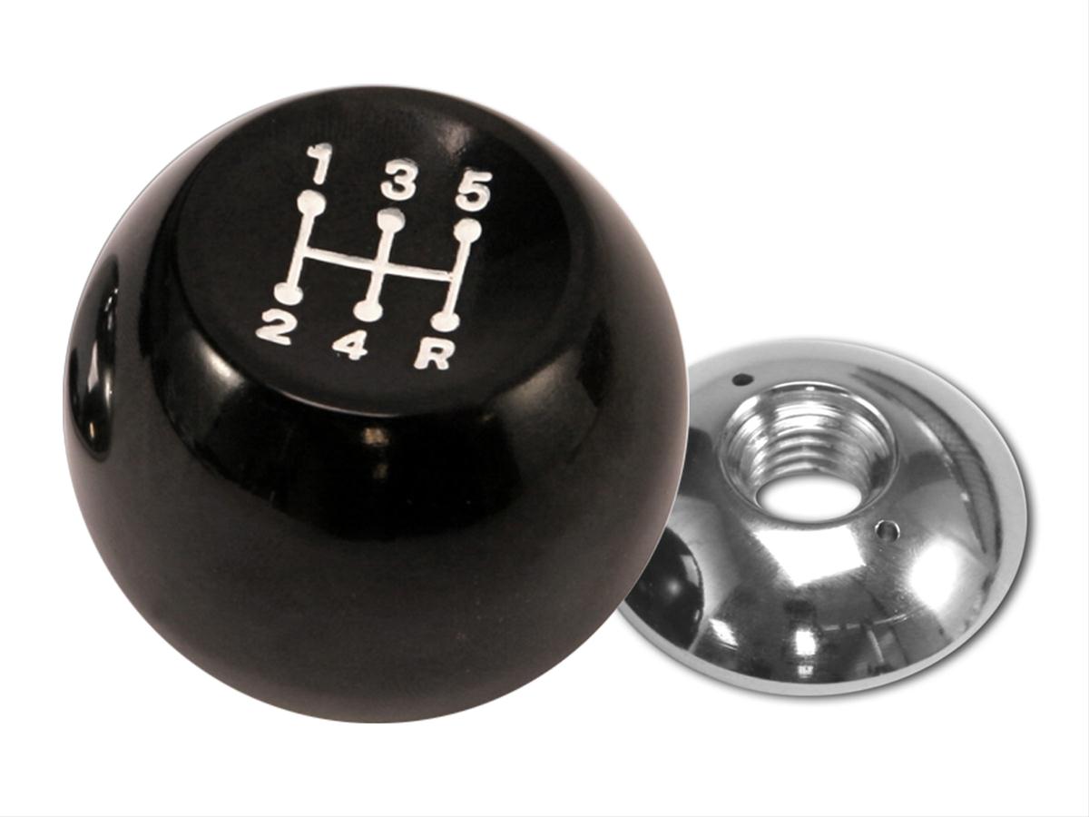 American Shifter 108453 Black Shift Knob with M16 x 1.5 Insert Green Ford Overdrive 
