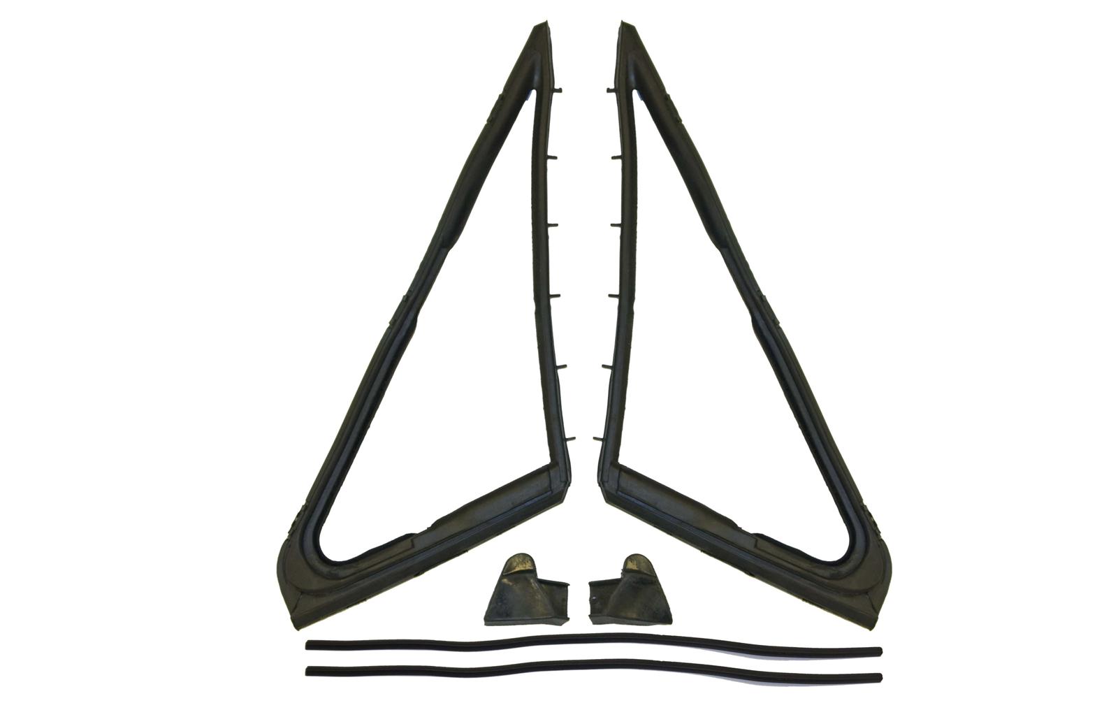 Scott Drake Replacement Weatherstrip Seals KIT-RUB-6 Seals, Replacement, Includes Vent Window Kit for the Right and Left Side, Ford, Kit