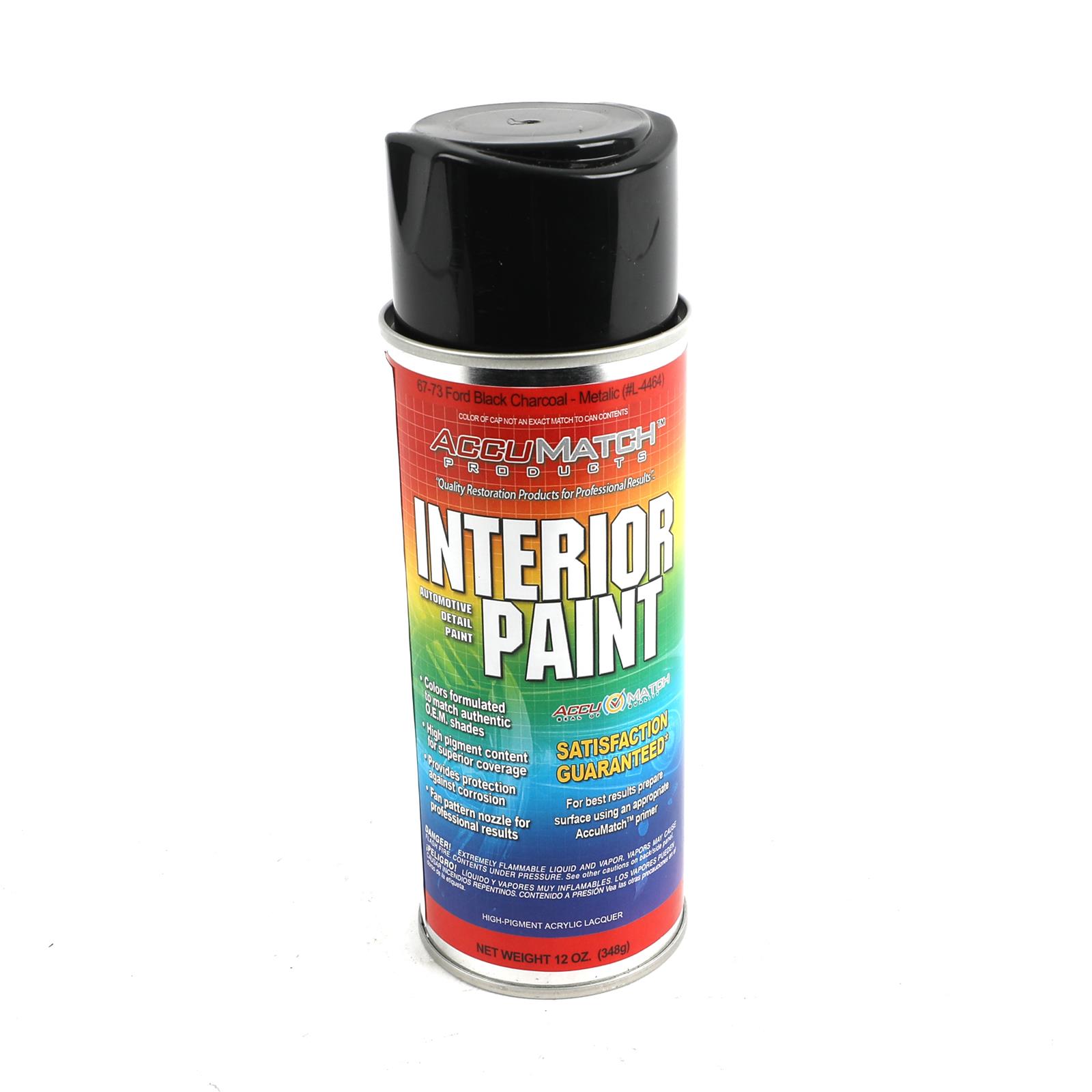 Scott Drake AccuMatch Interior Paint 12 oz. Gloss Black L-4464 Paint, Accumatch, Interior, Lacquer, Charcoal, Finish, oz., Aerosol, Each