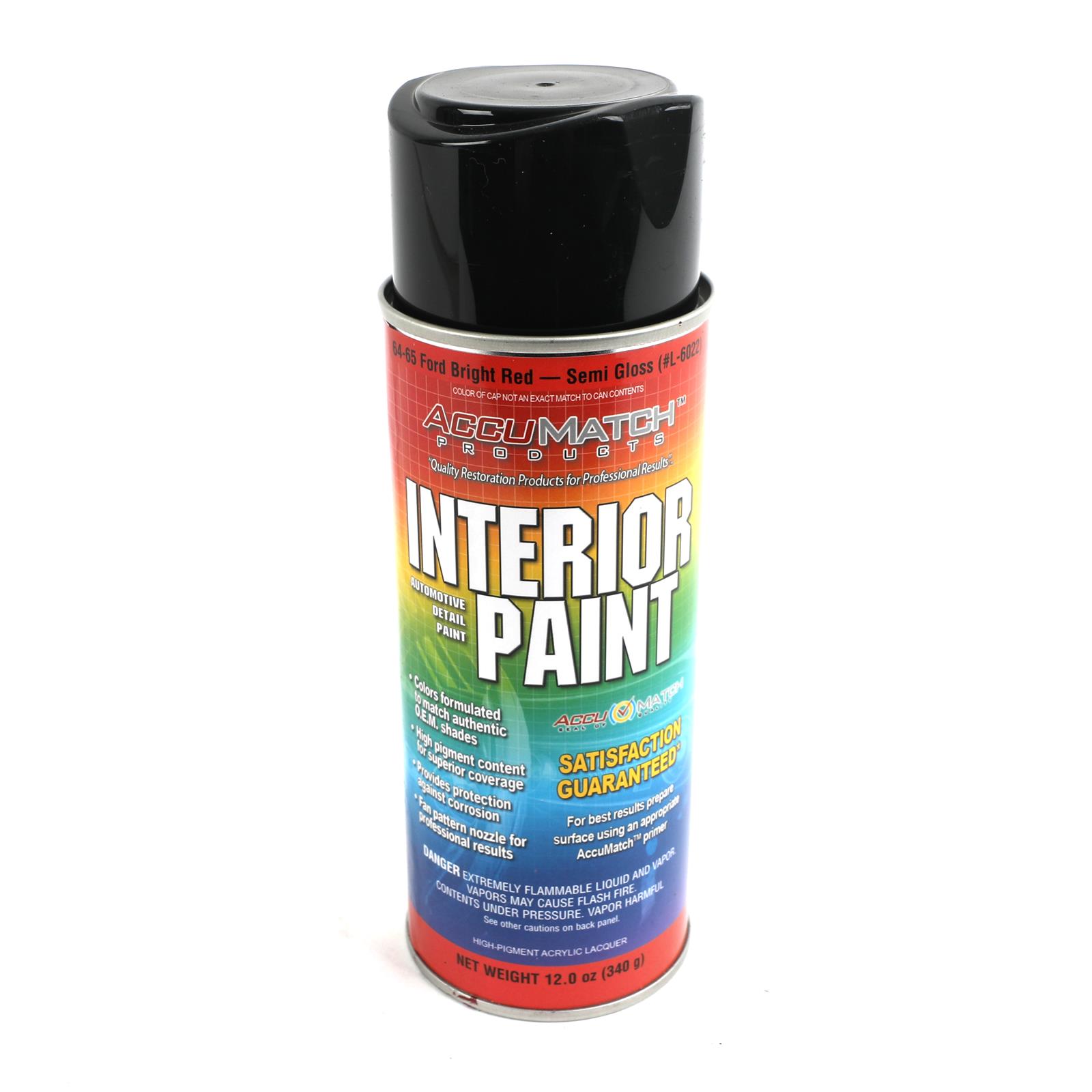 Scott Drake AccuMatch Interior Paint 12 oz. Semi-gloss Red L-6022 Paint, AccuMatch, Interior, Lacquer, Bright Red, Semi-gloss, oz., Aerosol, Ford, Each thumbnail 3