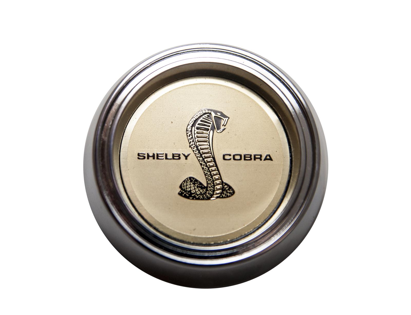 Scott Drake Wheel Covers S7MS-1130-A Covers, Steel, Chrome/Gold, Shelby Cobra Logo, Each