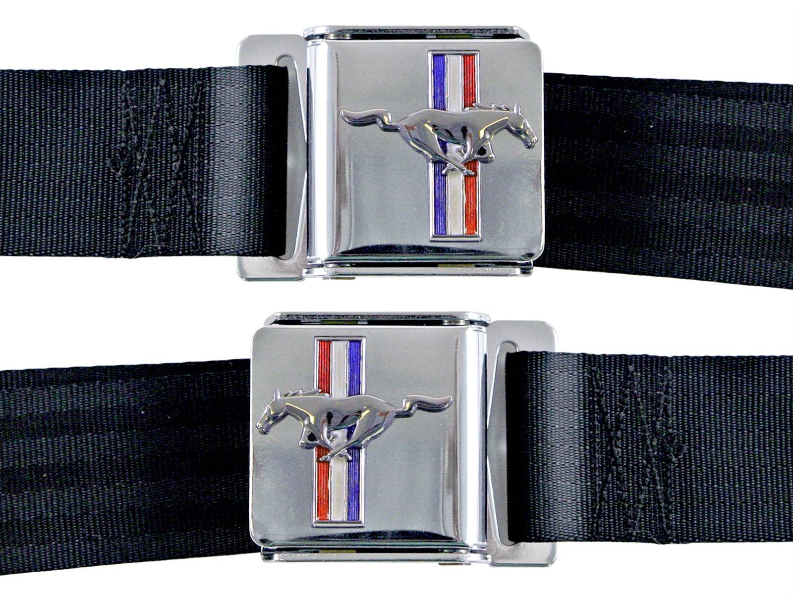 Scott Drake SB-LB-H Scott Drake Mustang Emblem Seat Belts | Summit
