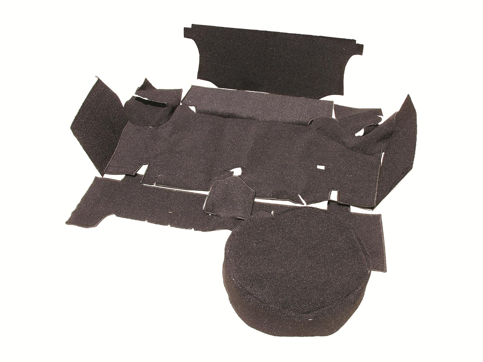 Scott Drake Trunk Carpet Kits TMK-CP-65-BK Mat, Black Material, Ford, Coupe Only, Kit