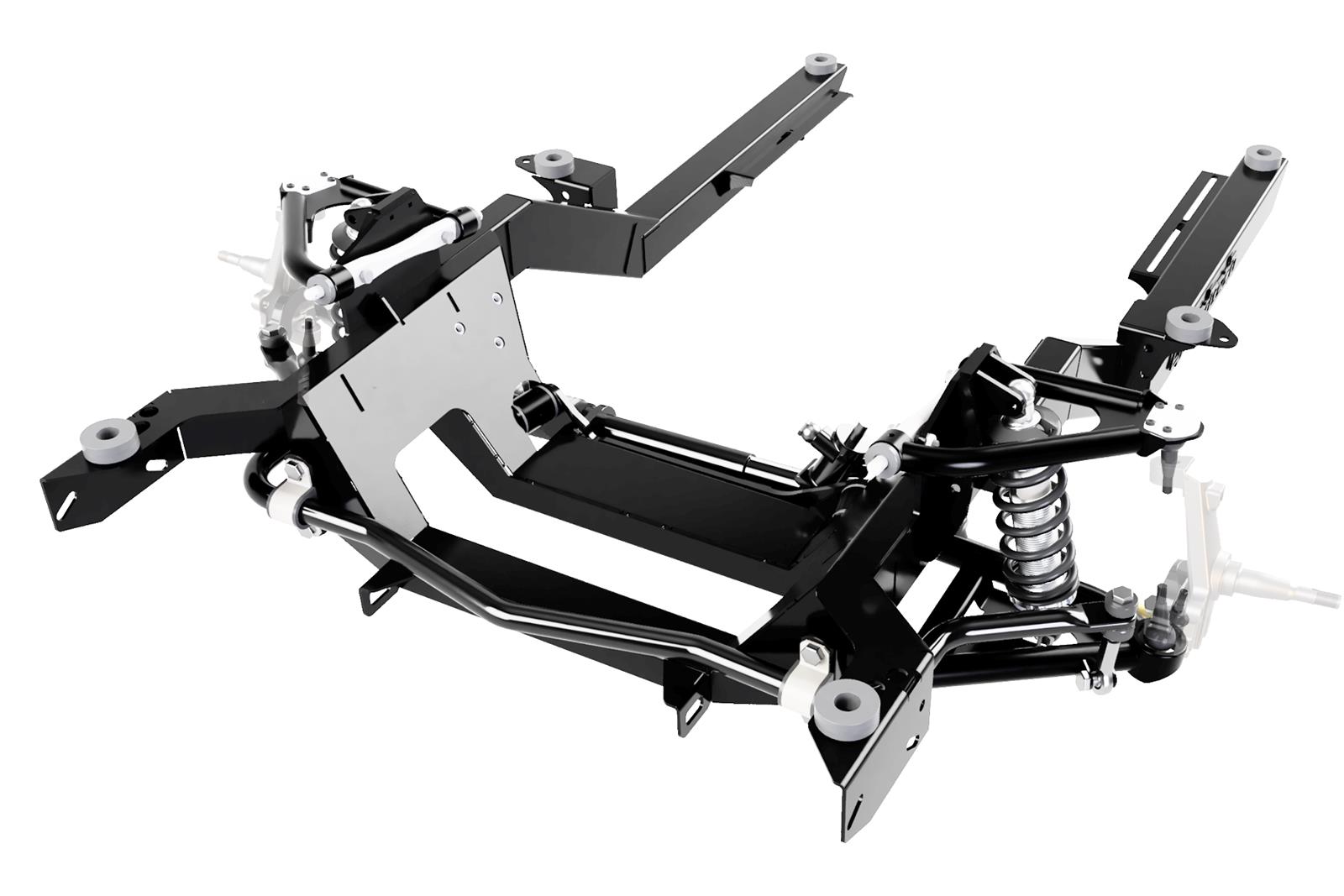 Speedtech Performance USA Pro Touring 1967-69 F-Body Complete Front Subframes for 1967-1969 CAMARO, 1968 CHEVY II, 1969-1974 NOVA - 10251 Suspension Packages, Touring, Subframe, Bolt-On, Steel, Black Powdercoat, with Coil-Over Shocks, Body Mounts,