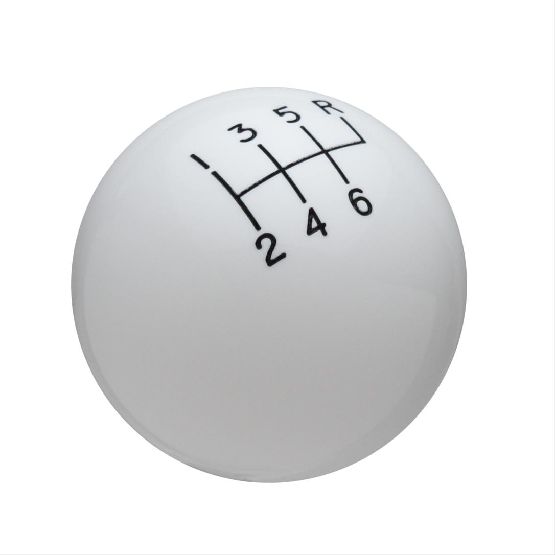 Speed Dawg SK502-RE-6RUR Restoration Series White//Black Shift Knob