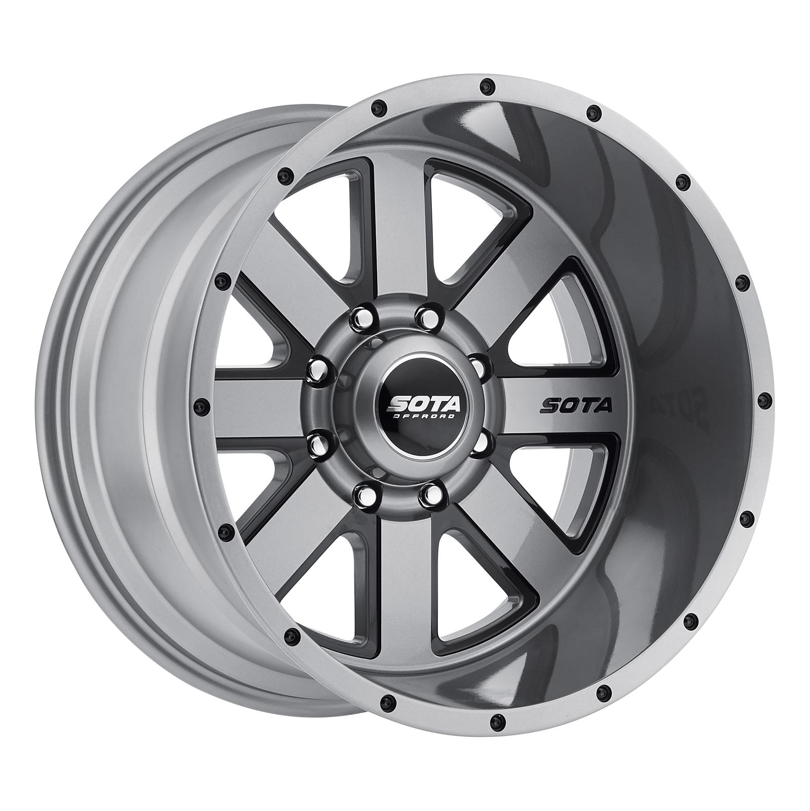 SOTA Offroad 569AB A.W.O.L. Anthra-Kote Blk/Anthra-Kote w/Blk Window/Blk Rivet Wheel with Painted Finish (22 x 10.5 inches /6 x 5 inches, -32 mm Offset)