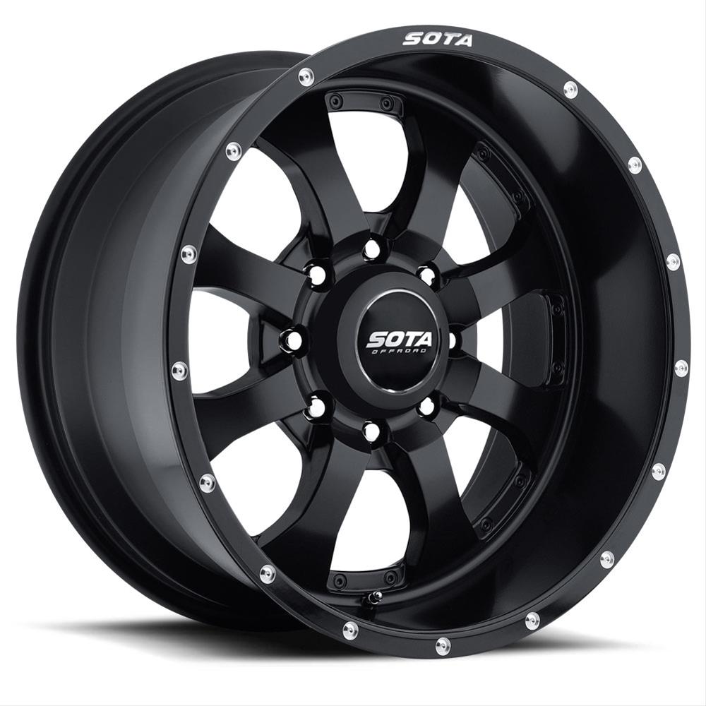 SOTA Offroad 561SB Novakane Stealth Black-Satin Black Wheel with Painted Finish and 28 (22 x 10.5 inches /8 x 170 mm, -25 mm Offset)
