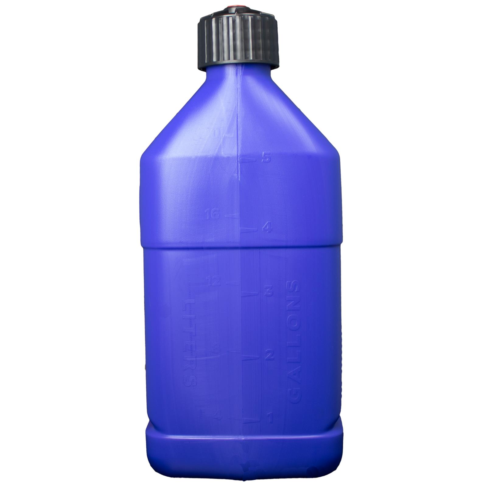 5 Gallons Sunoco Race Jug M7500BL Utility Jug, Gallons, Rectangular, Polyethlene, Blue, Black Cap, Each thumbnail 2