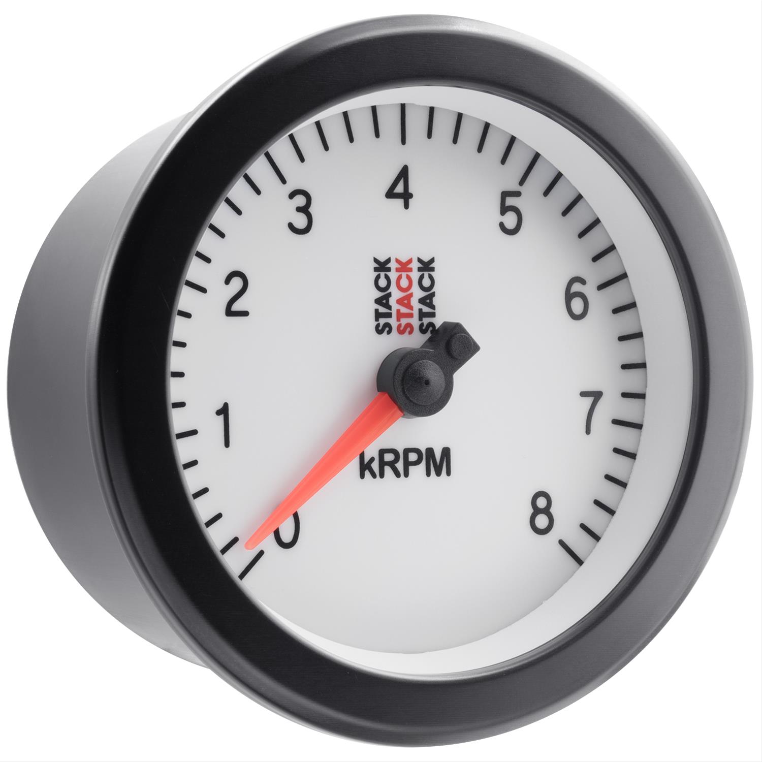 Stack Gauges ST100-08W TACHOMETER, SPORT, 88MM, WHITE, 0-8K RPM thumbnail 5