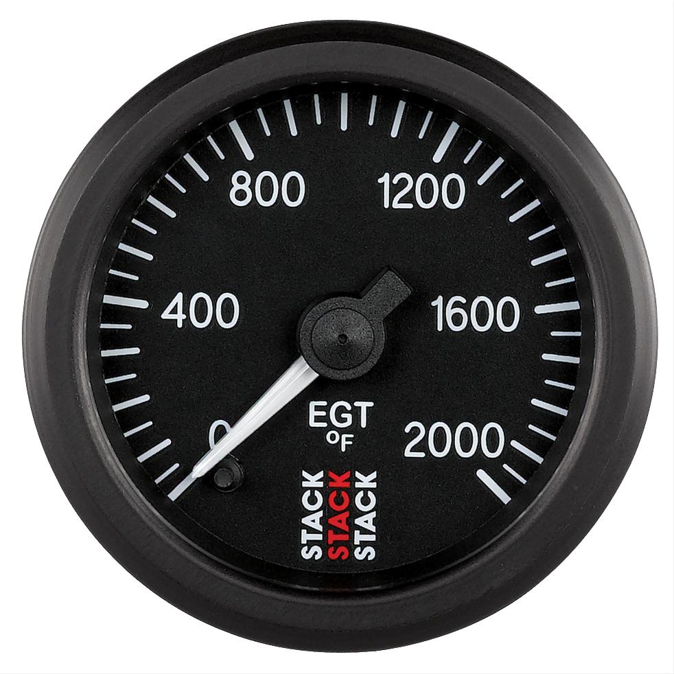 Stack Professional Stepper Motor Analog Gauges ST3314 EGT Gauge, Pro Motor, Analog, Electrical, 0-2,000 Degrees F, 2 1/16 in. Diameter, Black Face, Each