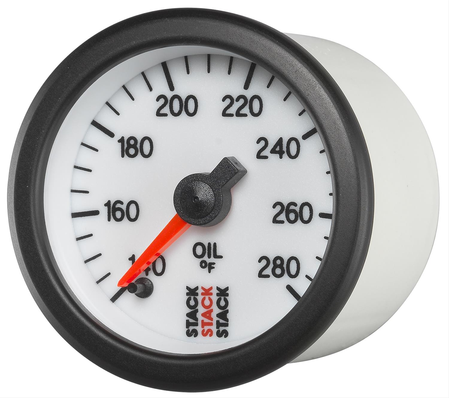 Stack Professional Stepper Motor Analog Gauges ST3360 Gauge, Stepper, Oil Temperature, 140-280 Degrees F, 2 1/16 in., Analog, White Face, Electrical thumbnail 2