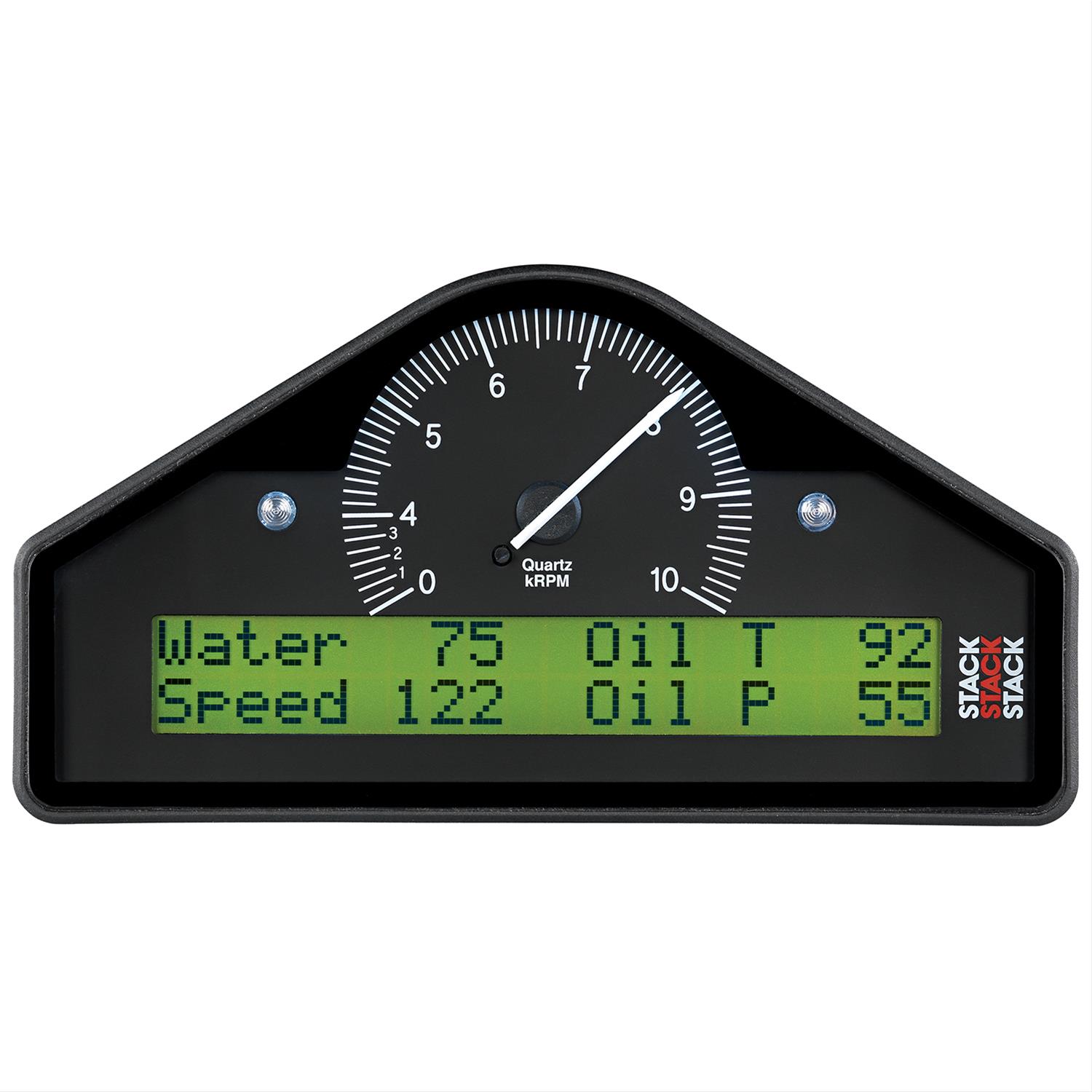 Stack Gauges Gauge Kits and Instrument Clusters ST8100AR-F ACTION REPLAY DASH, BLK, 0-4-10K RPM (PSI, DEG. F, MPH)