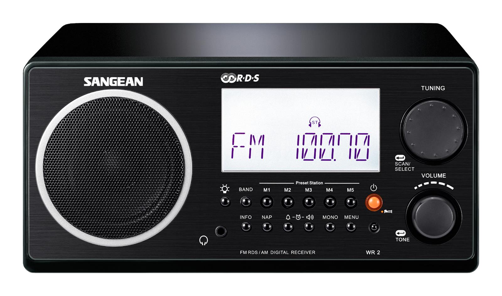SANGEAN WR2BK Sangean WR2 TableTop Radios Summit Racing