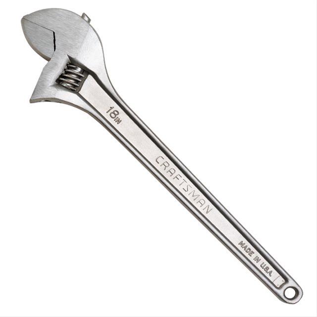 CRAFTSMAN 18-in Steel Adjustable Wrench Individual