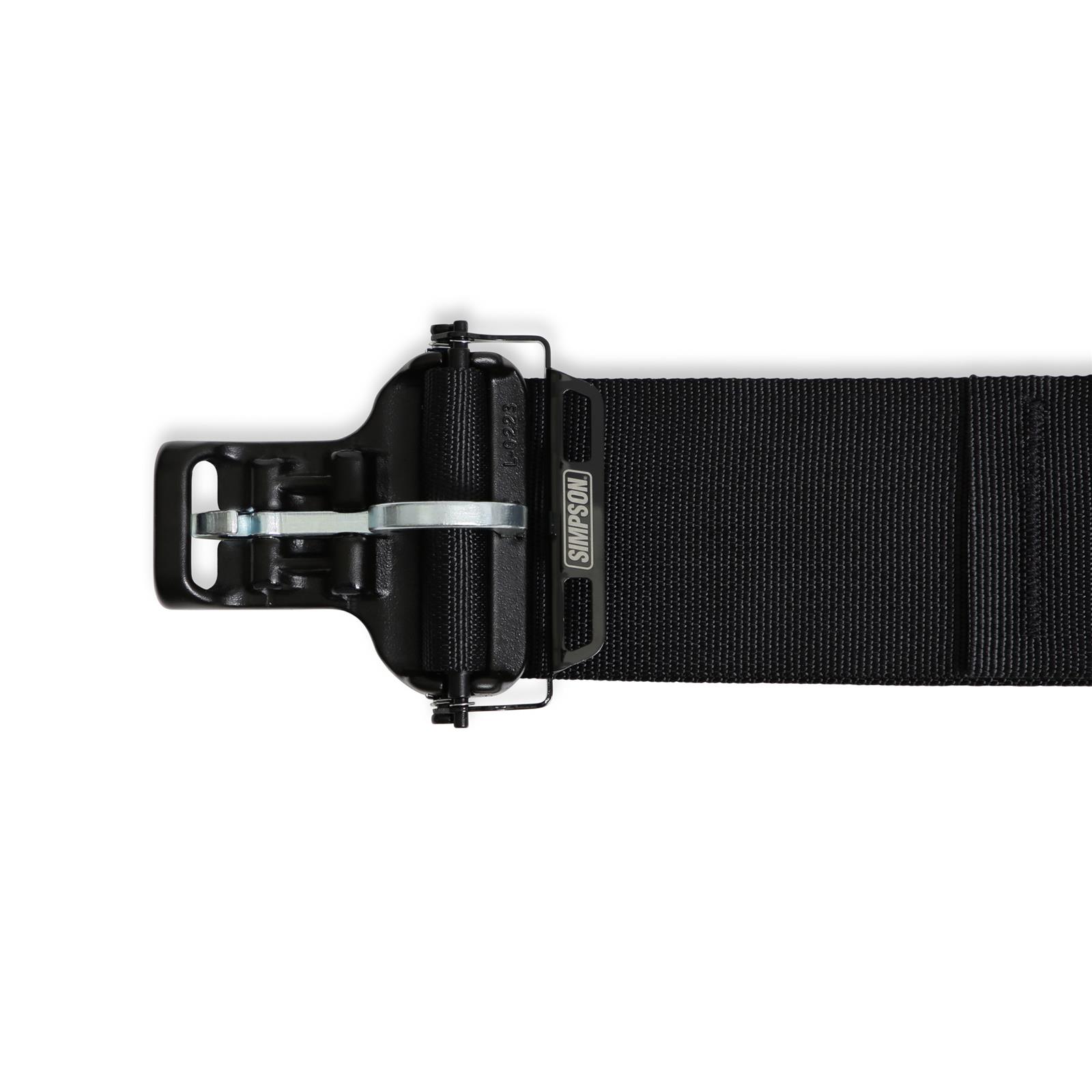 Simpson Double Pull Down Latch and Link SFI 5-Point Harness 132LD5WB Harness, Complete, Latch. 5 Point, 2.00/3.00 Should Belt, 3.00 Lap Belt, Individual-Type, Bolt-In, Floor/Roll Bar Mount, Black, Each