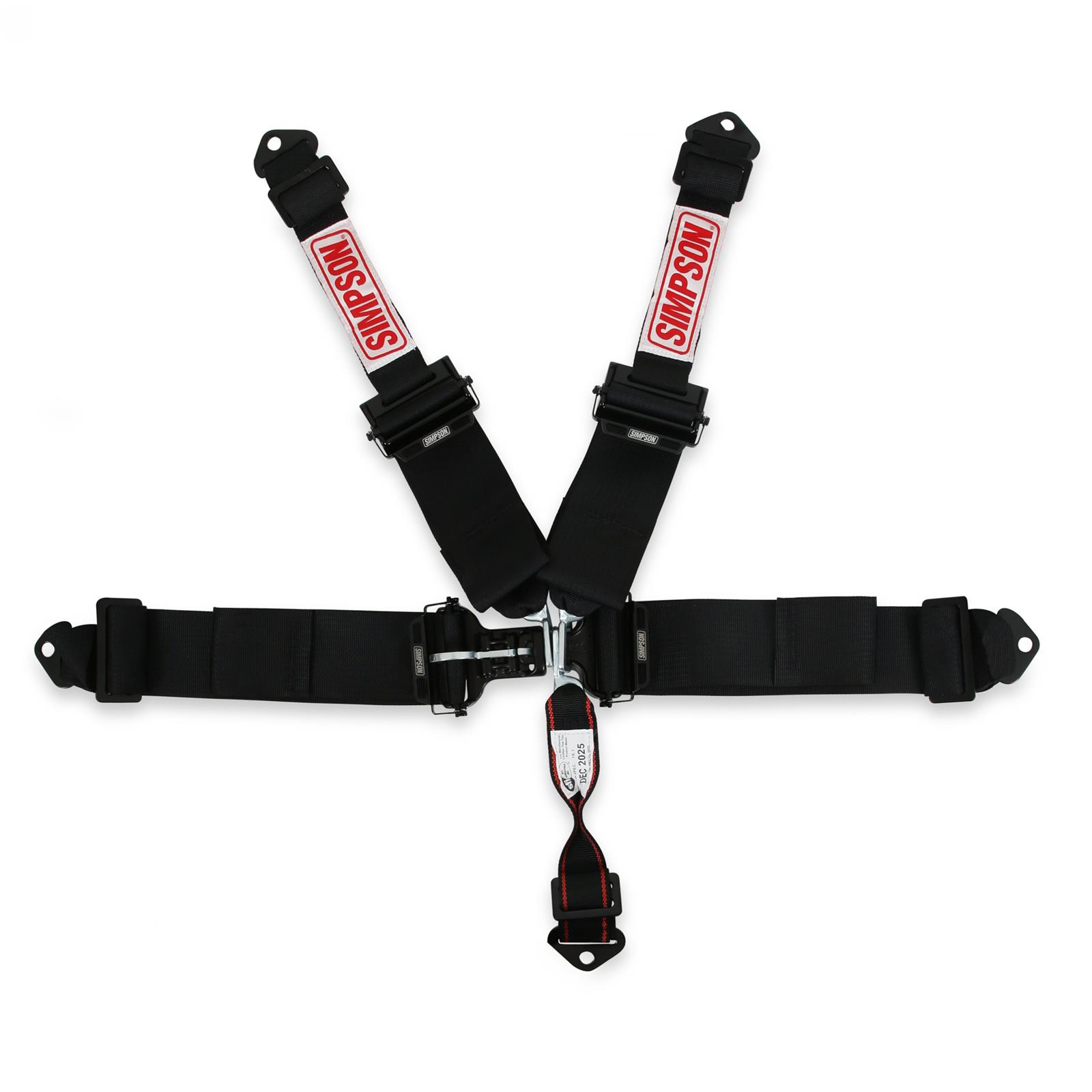 Simpson Double Pull Down Latch and Link SFI 5-Point Harness 132LD5WB Harness, Complete, Latch. 5 Point, 2.00/3.00 Should Belt, 3.00 Lap Belt, Individual-Type, Bolt-In, Floor/Roll Bar Mount, Black, Each thumbnail 4