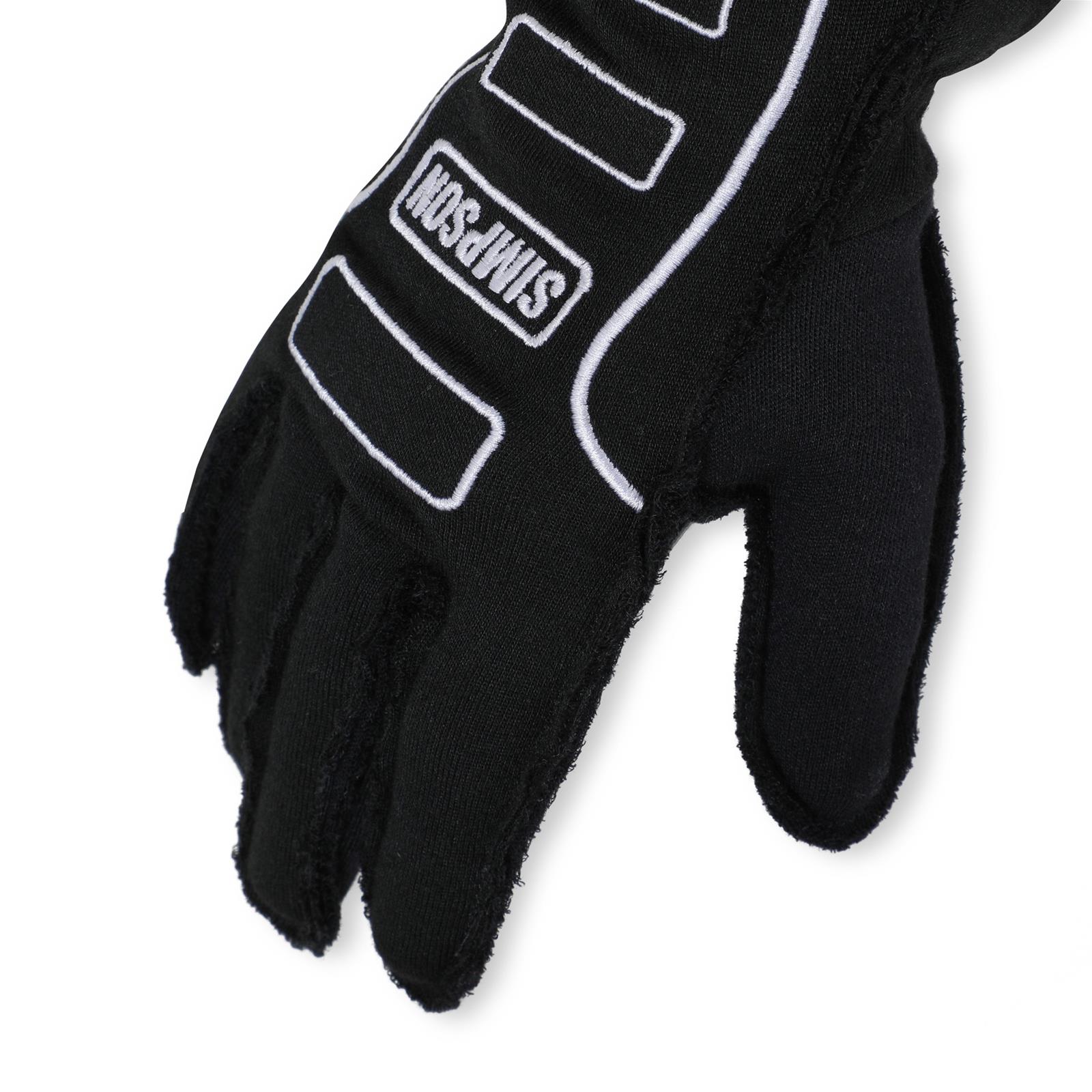 Simpson Competitor Racing Gloves 21300ZK-O Driving Gloves, Competitor, Double Layer, Nomex®, Black, SFI 3.3/5, 2X-Large, Pair