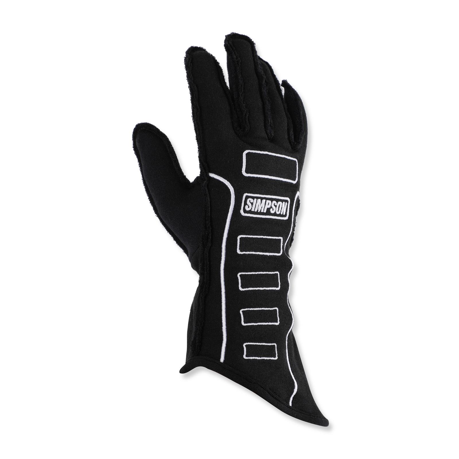 Simpson Competitor Racing Gloves 21300ZK-O Driving Gloves, Competitor, Double Layer, Nomex®, Black, SFI 3.3/5, 2X-Large, Pair thumbnail 4