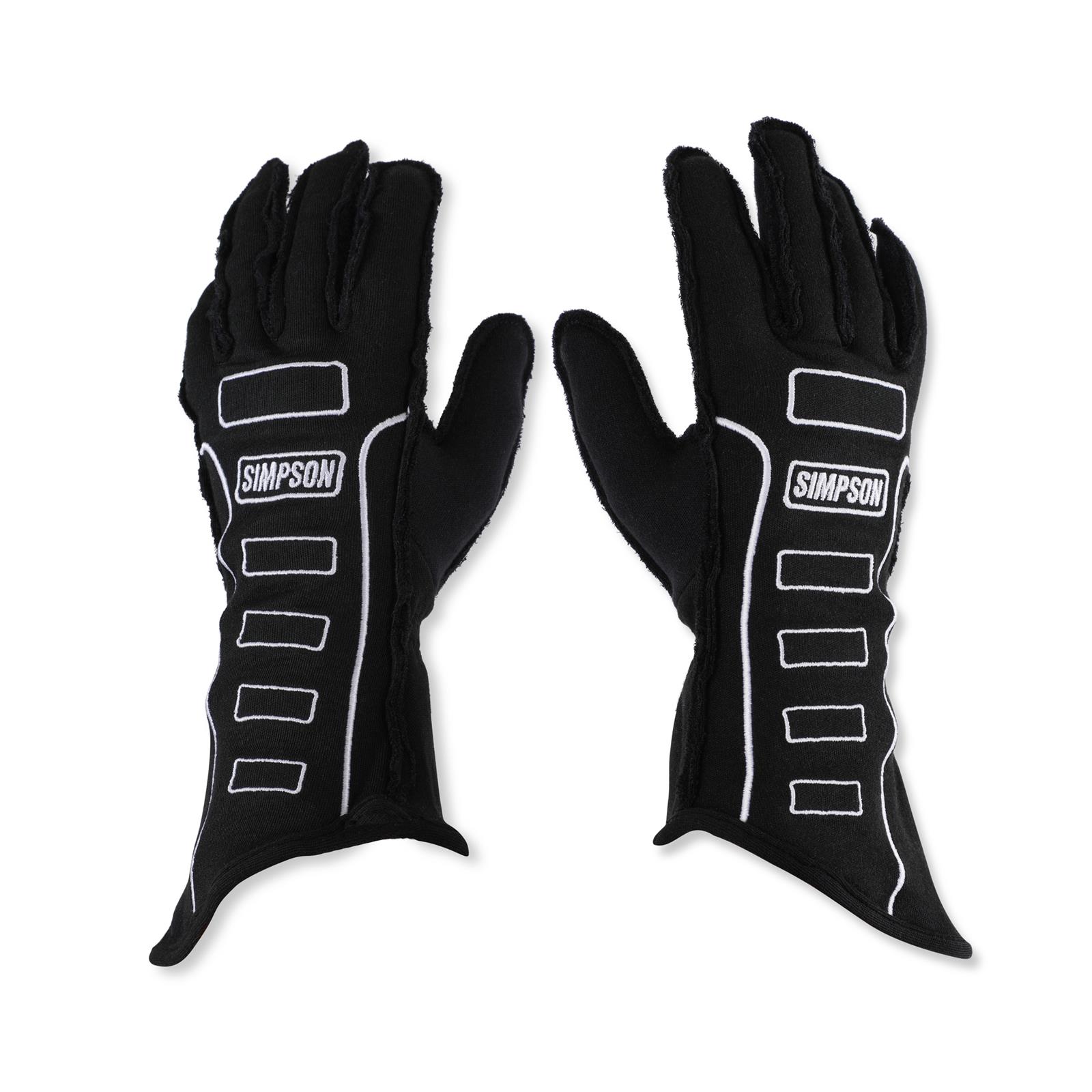 Simpson Competitor Racing Gloves 21300ZK-O Driving Gloves, Competitor, Double Layer, Nomex®, Black, SFI 3.3/5, 2X-Large, Pair thumbnail 3