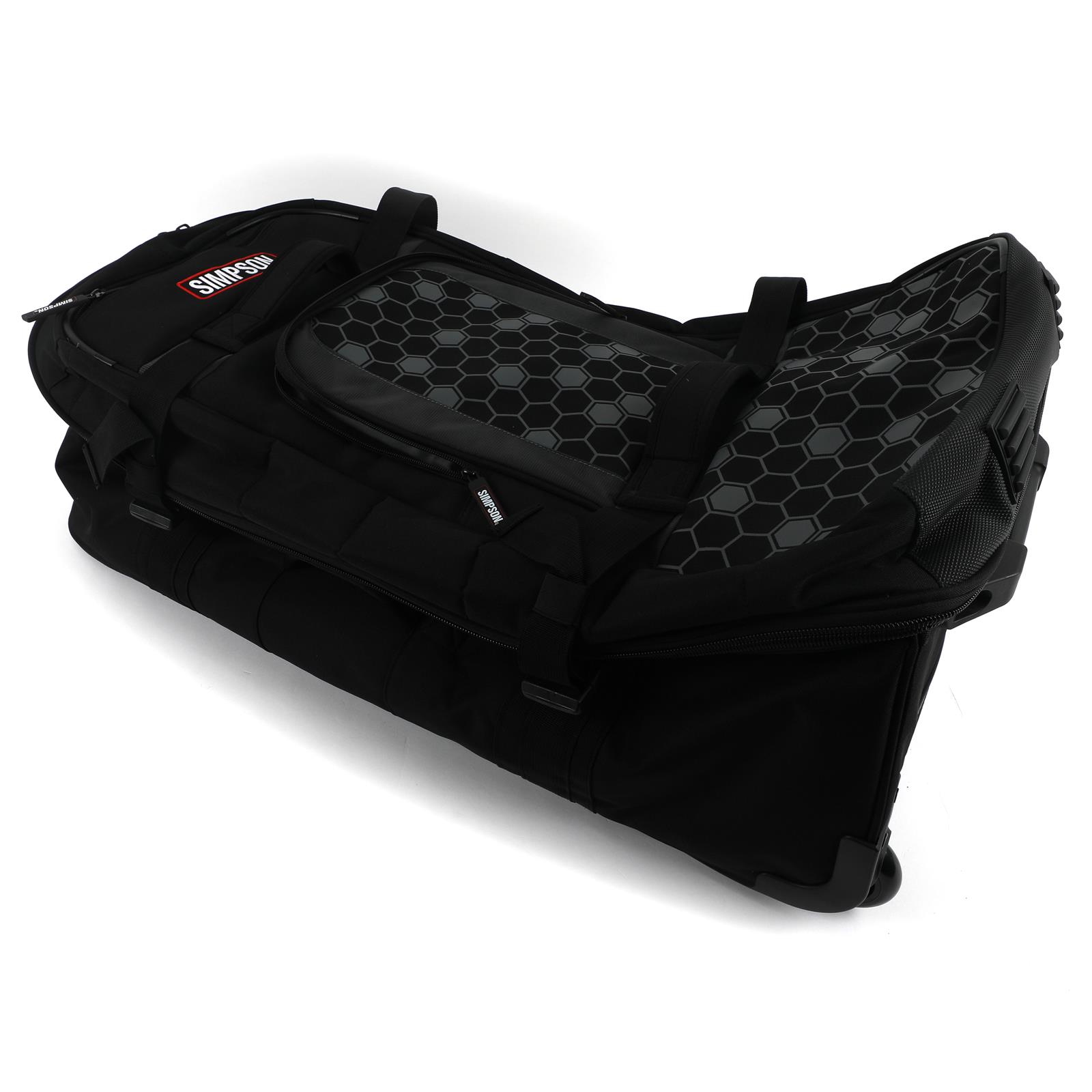 Simpson Super Speedway Roller Bags 23403 Gear Bag, Bag, Polyester, Black, 16.500 in. Height, 33.500 in. Length, 18.000 in. Width, Each