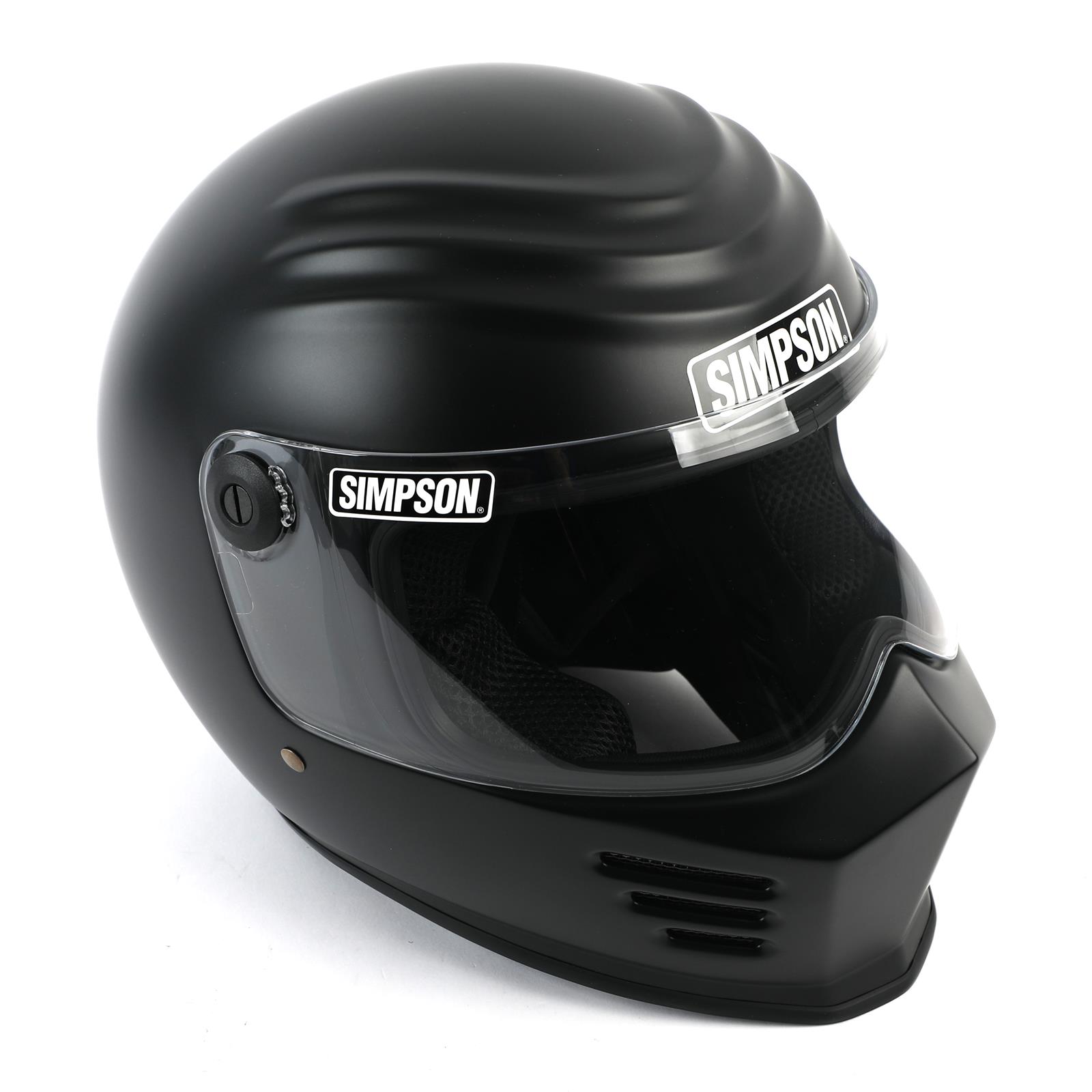 Simpson Racing Outlaw Bandit Series Helmets 28315L8 Helmet, Series, Full Face, EPS Liner, Matte Black, M2015, Large, Each