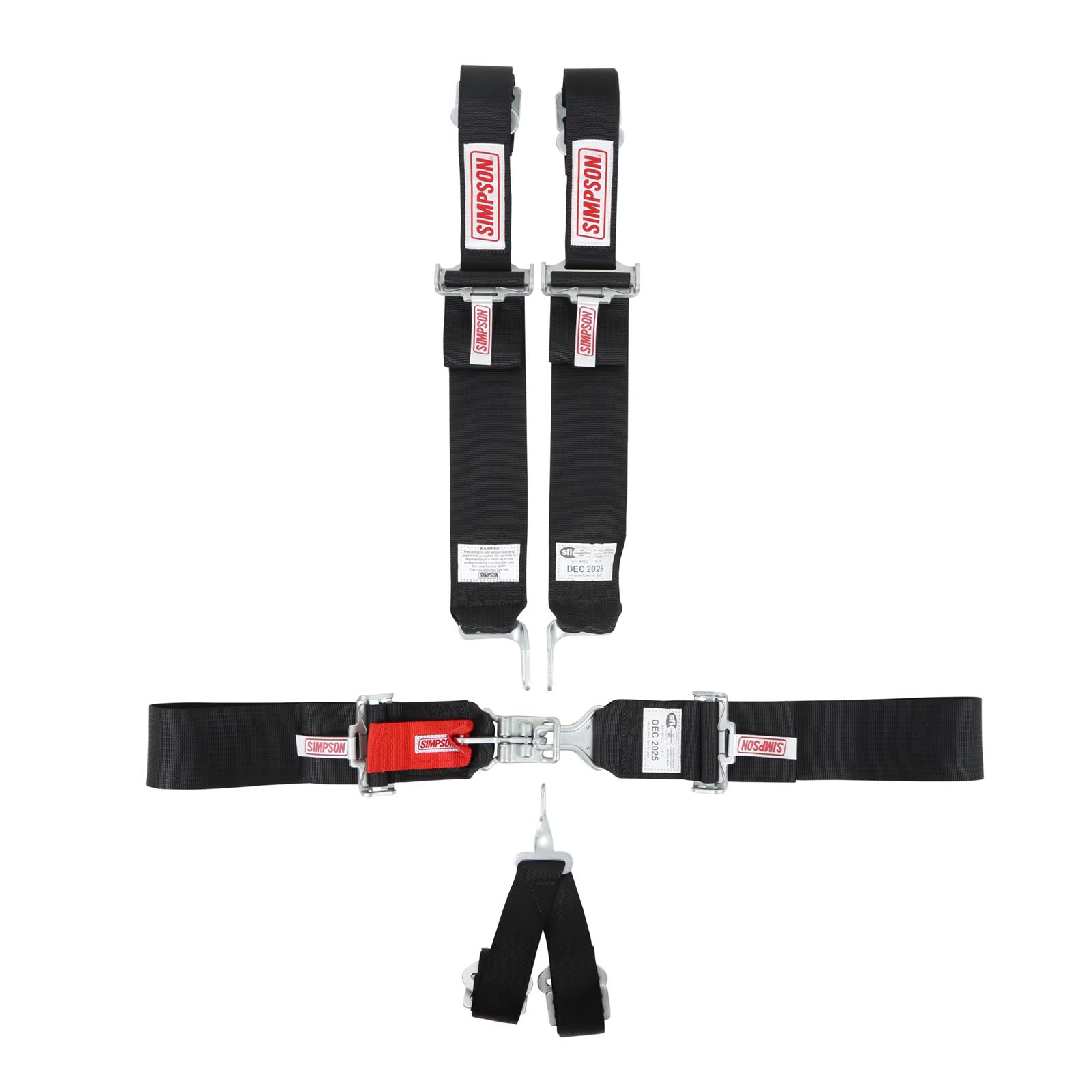 Simpson Racing Harnesses 290636HK 6 PT 55" SEATBELT B/I 2" INDV. thumbnail 7