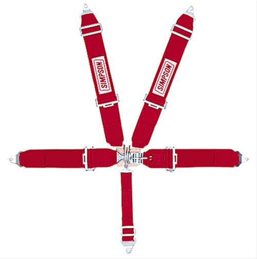 Simpson Latch & Link 5-Point Harness 29063BKH1X Harness, Complete, Latch, Individual-Type, Bolt-In, Roll-Bar Mount, Black, Each thumbnail 2