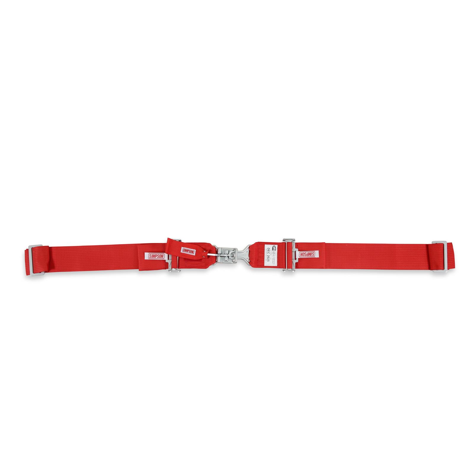 Simpson Racing Harnesses 29064RH L&L 55" LAP WA 5PT PD HN RED thumbnail 7