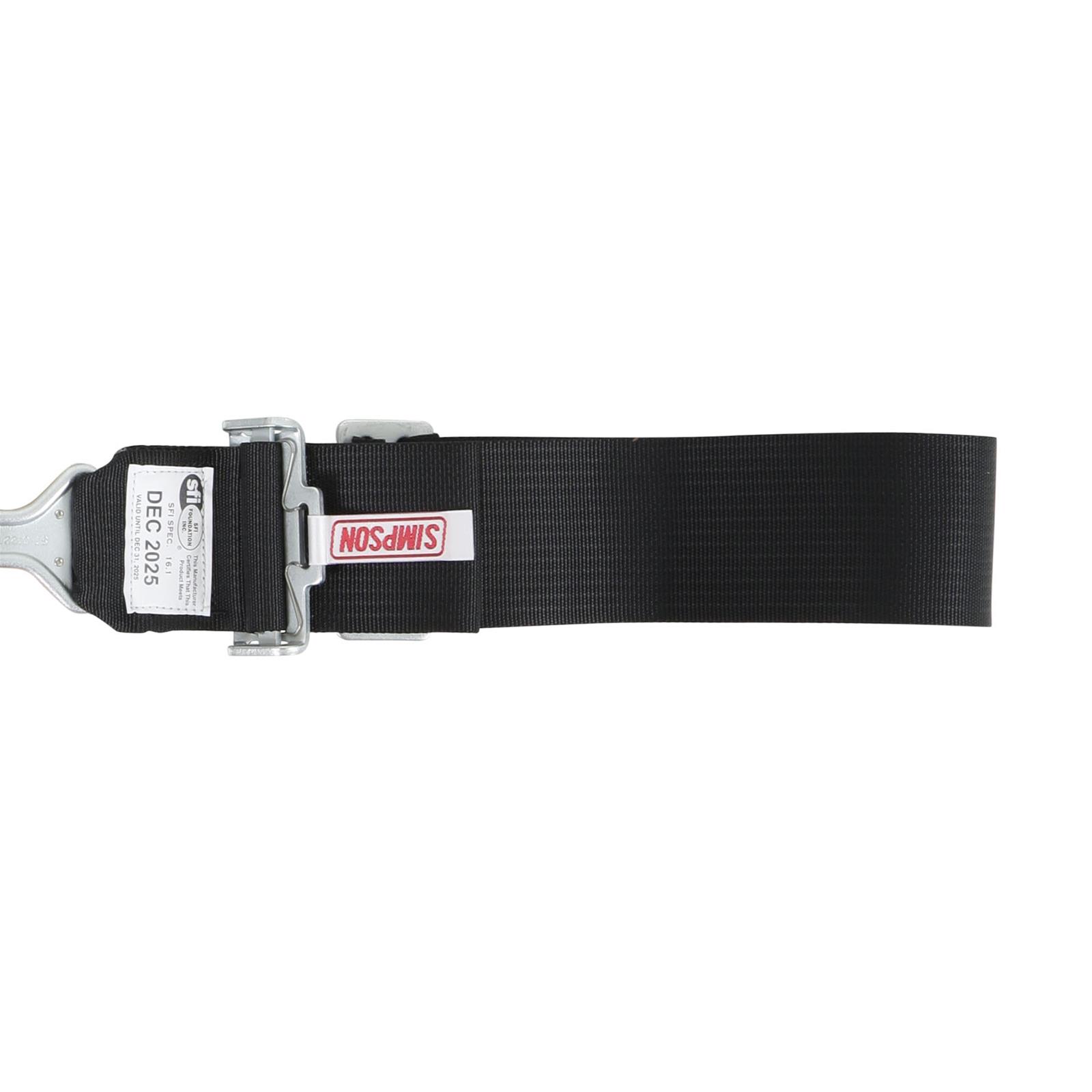 Simpson Racing Harnesses 29075BKH L&L 55" LAP SP SS 5PT PD HN BK thumbnail 5