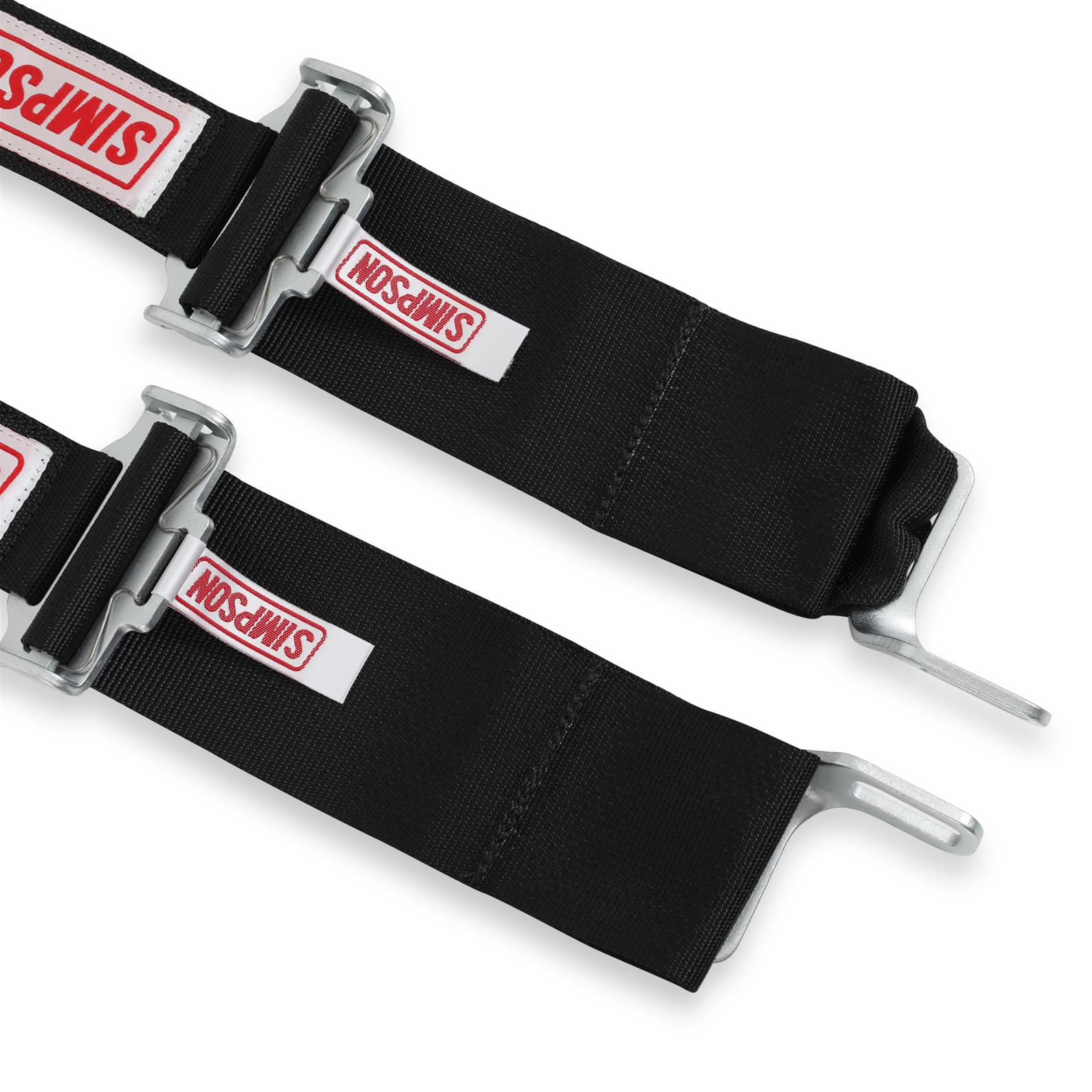 Simpson Latch-Type Shoulder 2-Point Harness 30010BK Racing Harnesses, Harness, Latch and Link, Individual Style, Nylon, 2 in. Wide, Black, SFI 38.1, Bolt-in/Clip-in/Wraparound Design, Each
