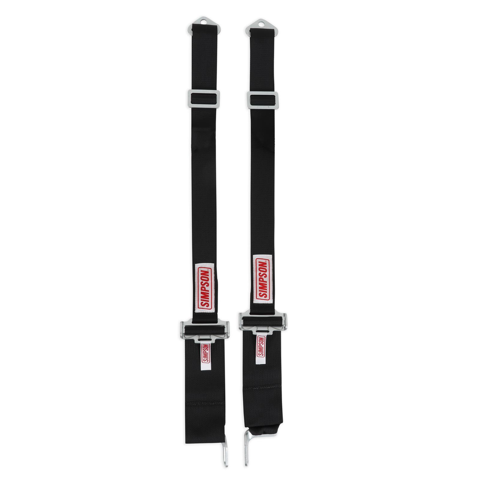 Simpson Latch-Type Shoulder 2-Point Harness 30010BK Racing Harnesses, Harness, Latch and Link, Individual Style, Nylon, 2 in. Wide, Black, SFI 38.1, Bolt-in/Clip-in/Wraparound Design, Each thumbnail 4