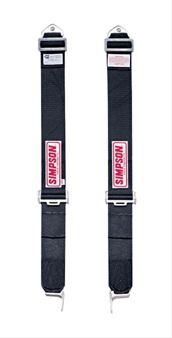 Simpson Shoulder 2-Point Harness 33009BL Harness, Belt, Camlock Style, Individual, Pull Down, Blue, 48 in. Length, Roll Bar Mount, Pair