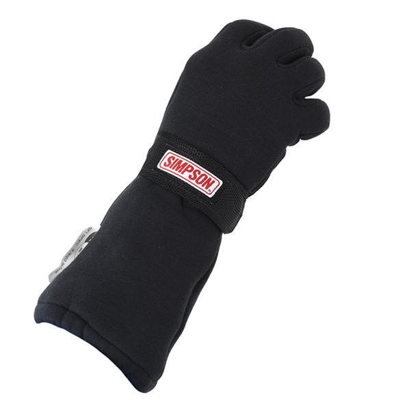 Simpson Holeshot 22 Drag Gloves 37017LK Driving Gloves, Gloves, Double Layer, Polyester/Leather, Black, SFI 20, Large, Pair thumbnail 4
