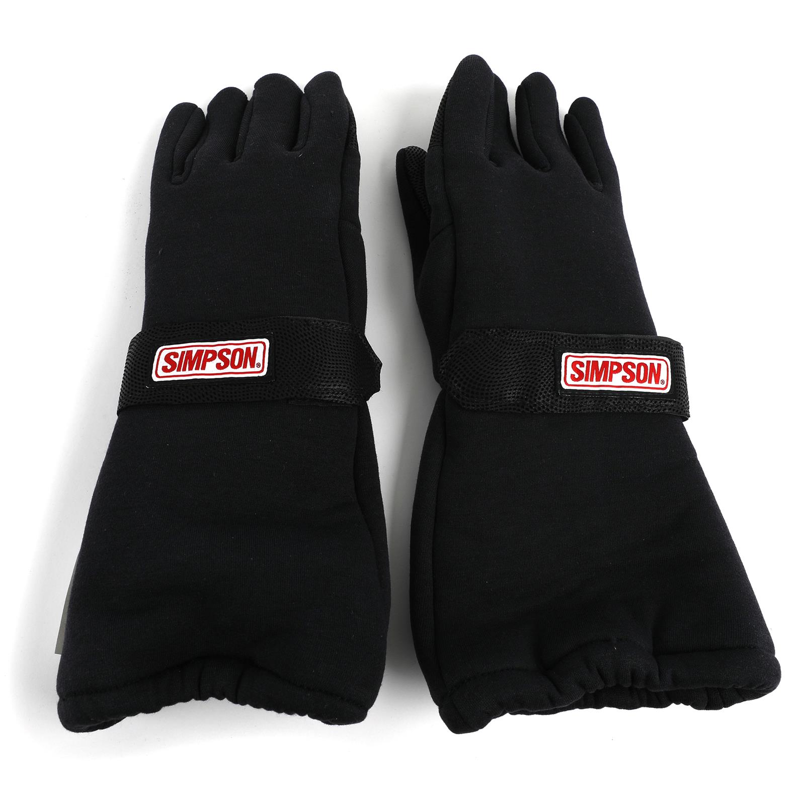 Simpson Holeshot 22 Drag Gloves 37017XK Driving Gloves, Gloves, Double Layer, Polyester/Leather, Black, SFI 20, X-Large, Pair