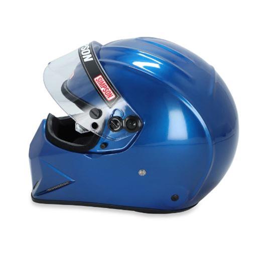 Simpson SA2020 Diamondback Series Helmets 7297125 Helmet, Diamondback, Full Face, Gloss Blue, Snell SA2020, Large, Each thumbnail 3