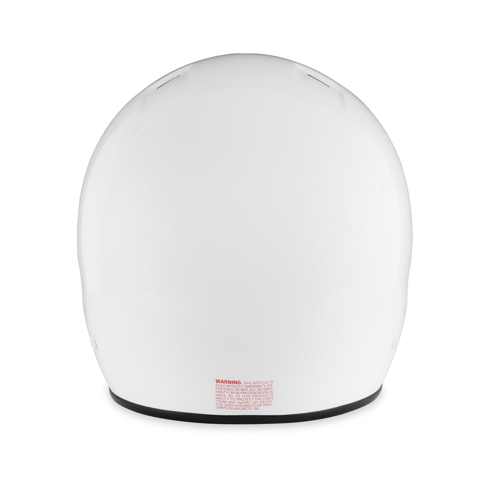 Simpson Cruiser 2.0 Helmets 7320001 Helmet, 2.0, Open Face, White, Gloss Finish, Snell SA2020, X-Small, Each thumbnail 9