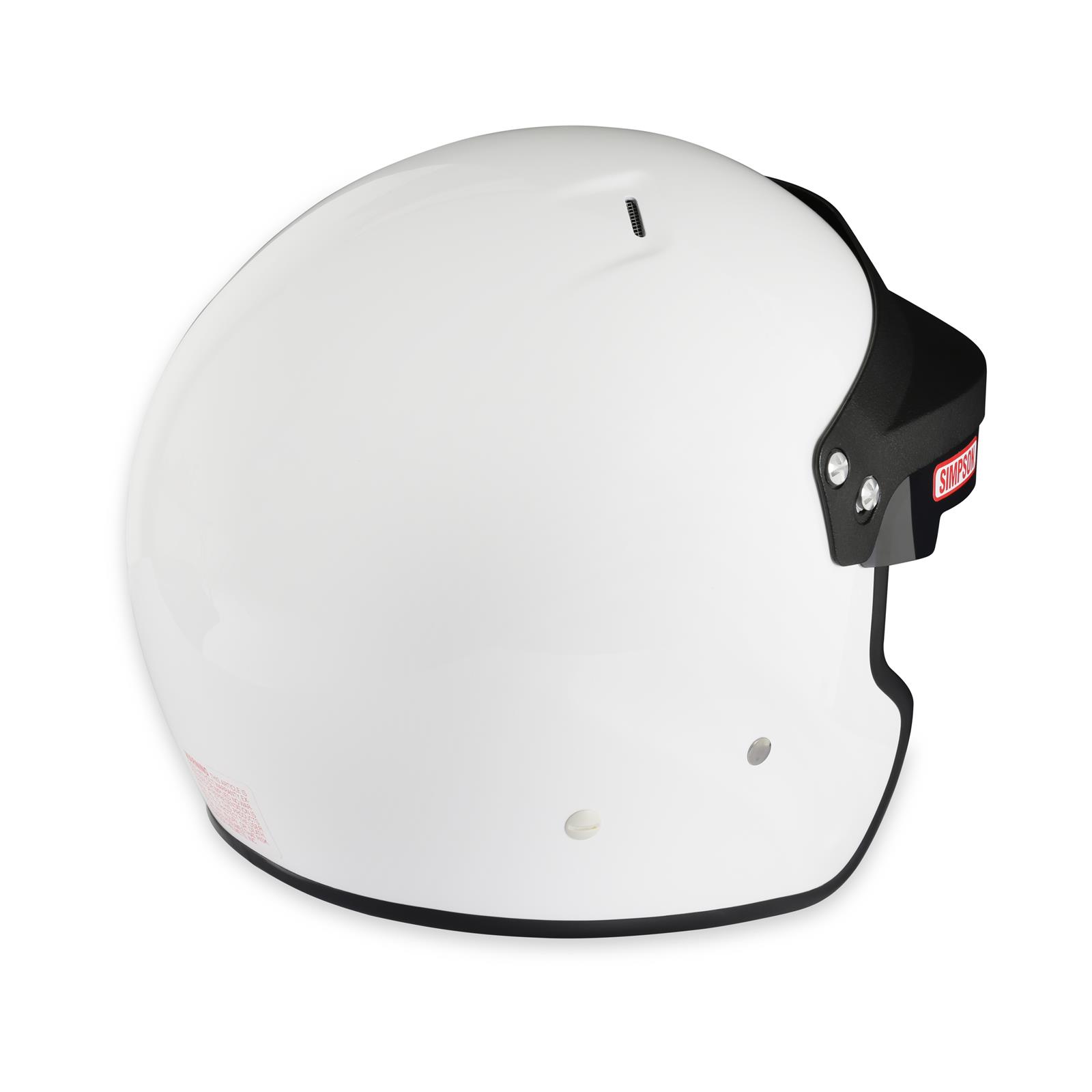 Simpson Cruiser 2.0 Helmets 7320001 Helmet, 2.0, Open Face, White, Gloss Finish, Snell SA2020, X-Small, Each thumbnail 8