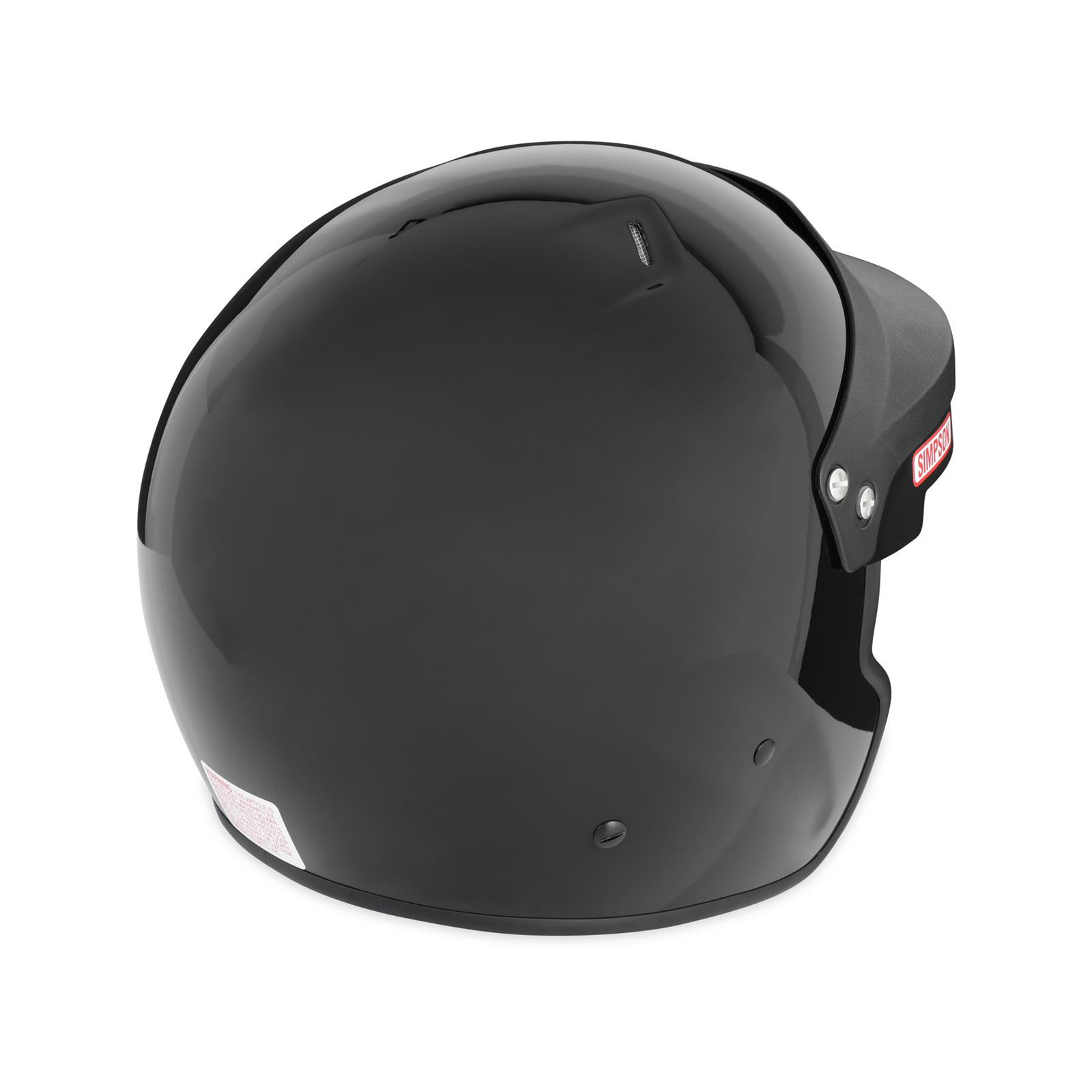 Simpson Cruiser 2.0 Helmets 7320002 Helmet, 2.0, Open Face, Black, Gloss Finish, Snell SA2020, X-Small, Each thumbnail 7