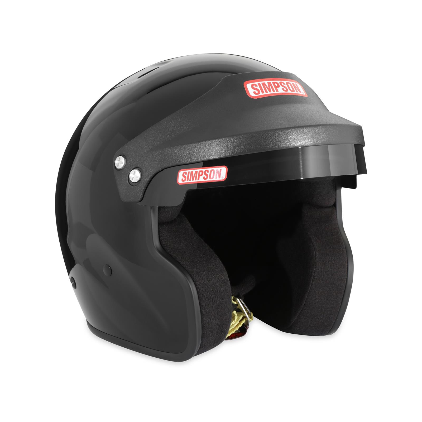 Simpson Cruiser 2.0 Helmets 7320002 Helmet, 2.0, Open Face, Black, Gloss Finish, Snell SA2020, X-Small, Each thumbnail 6