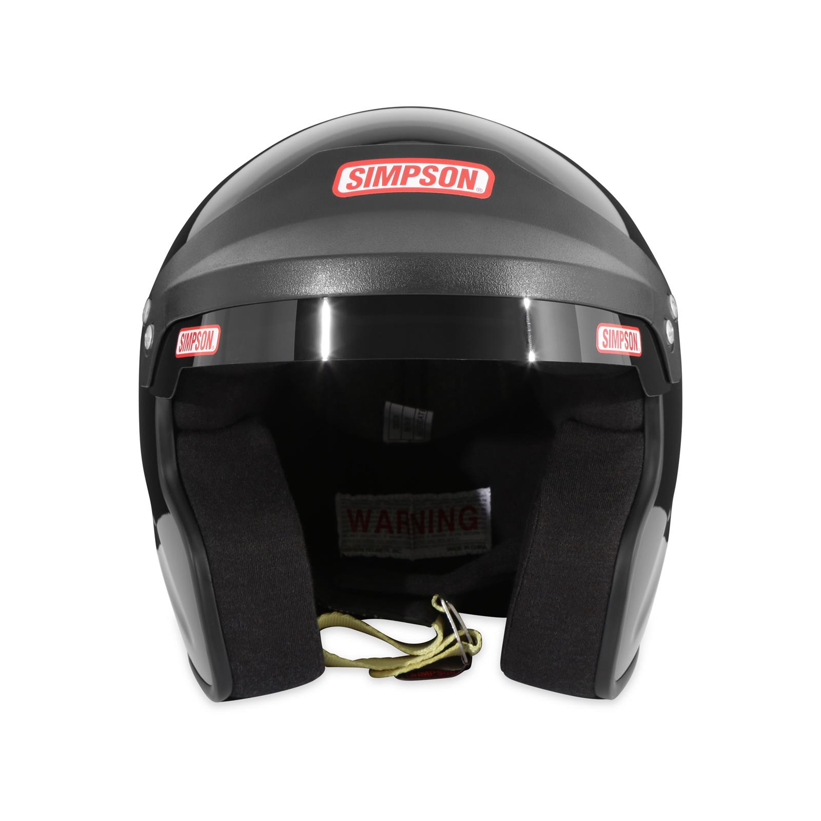 Simpson Cruiser 2.0 Helmets 7320002 Helmet, 2.0, Open Face, Black, Gloss Finish, Snell SA2020, X-Small, Each thumbnail 3