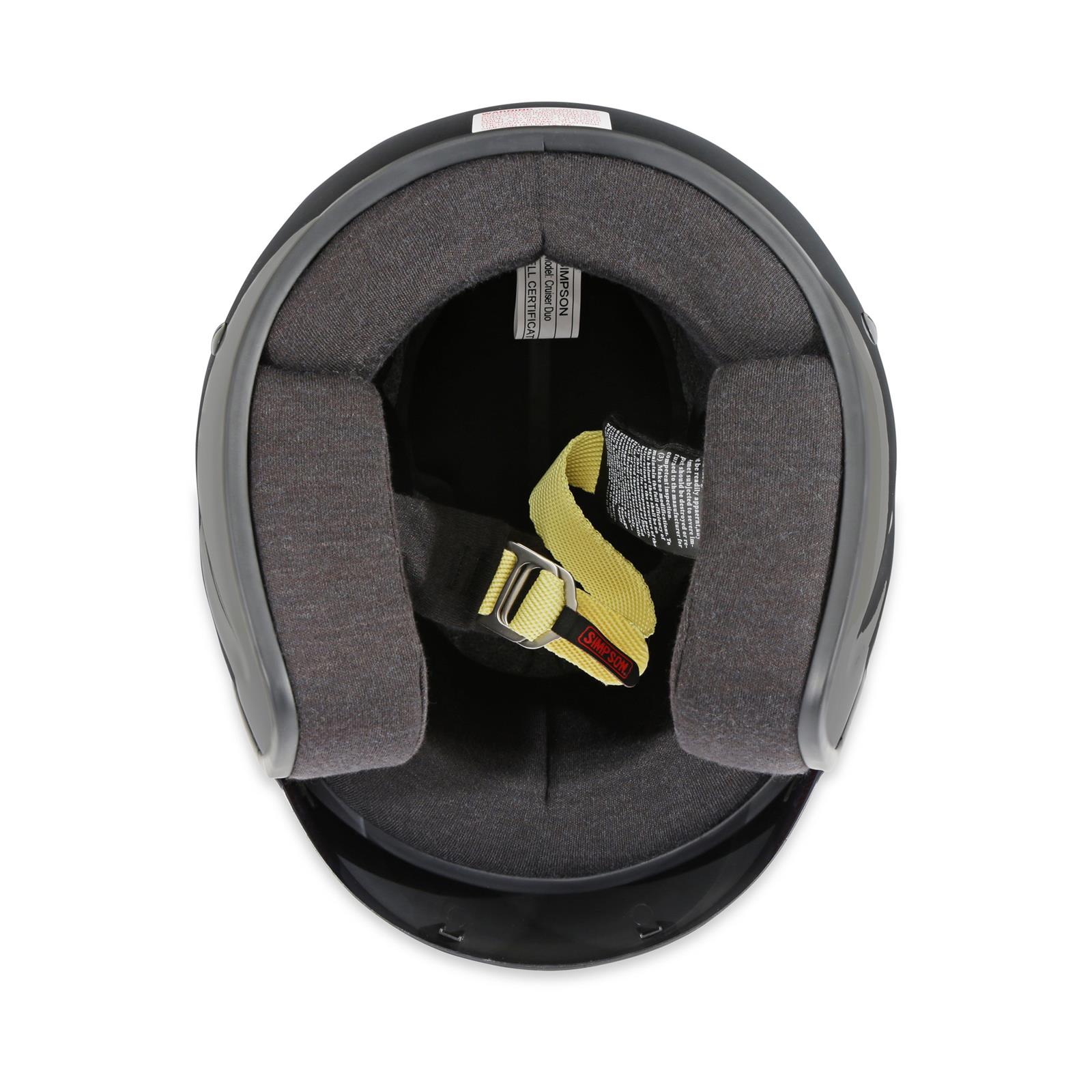 Simpson Cruiser 2.0 Helmets 7320002 Helmet, 2.0, Open Face, Black, Gloss Finish, Snell SA2020, X-Small, Each