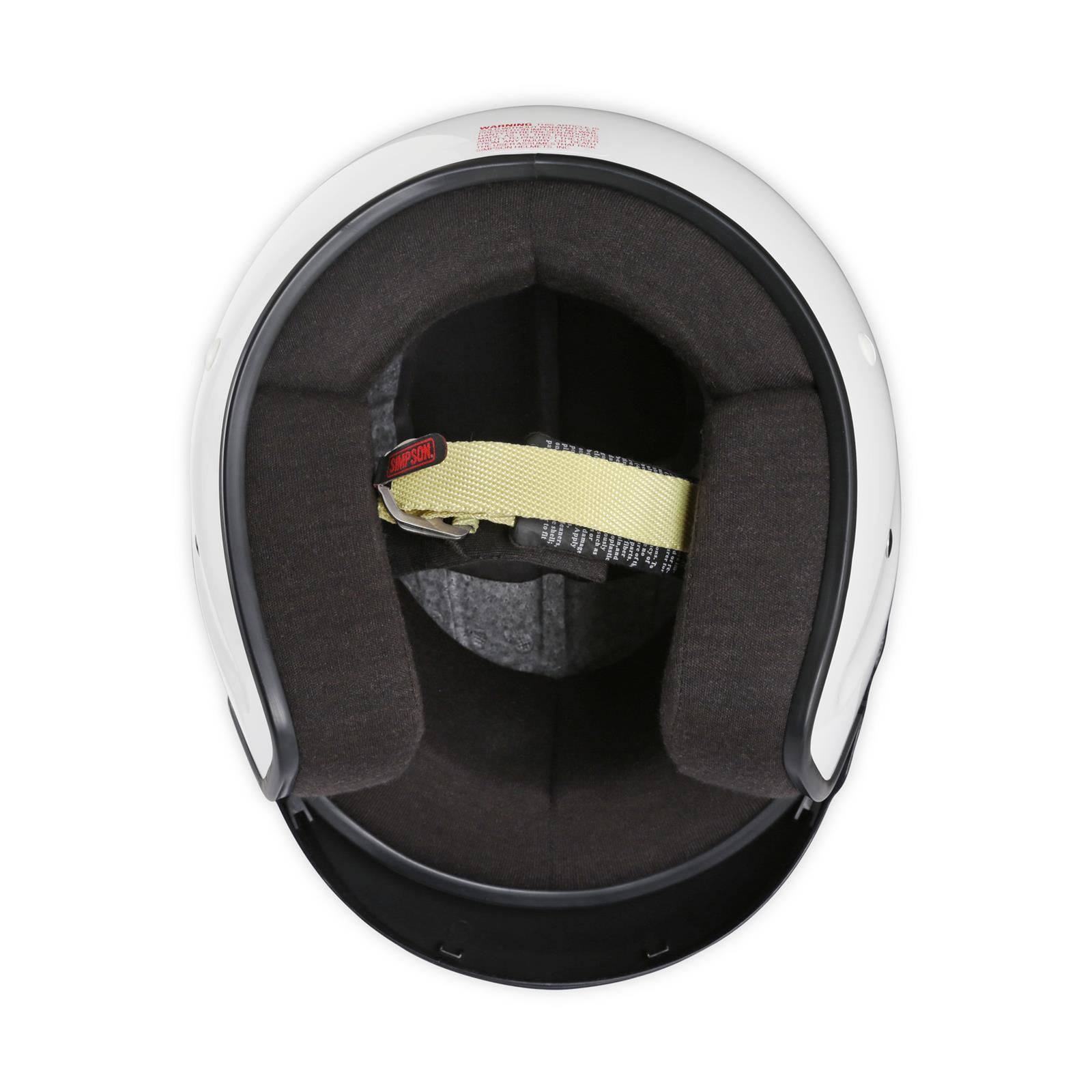 Simpson Cruiser 2.0 Helmets 7320041 Helmet, 2.0, Open Face, White, Gloss Finish, Snell SA2020, X-Large, Each thumbnail 2