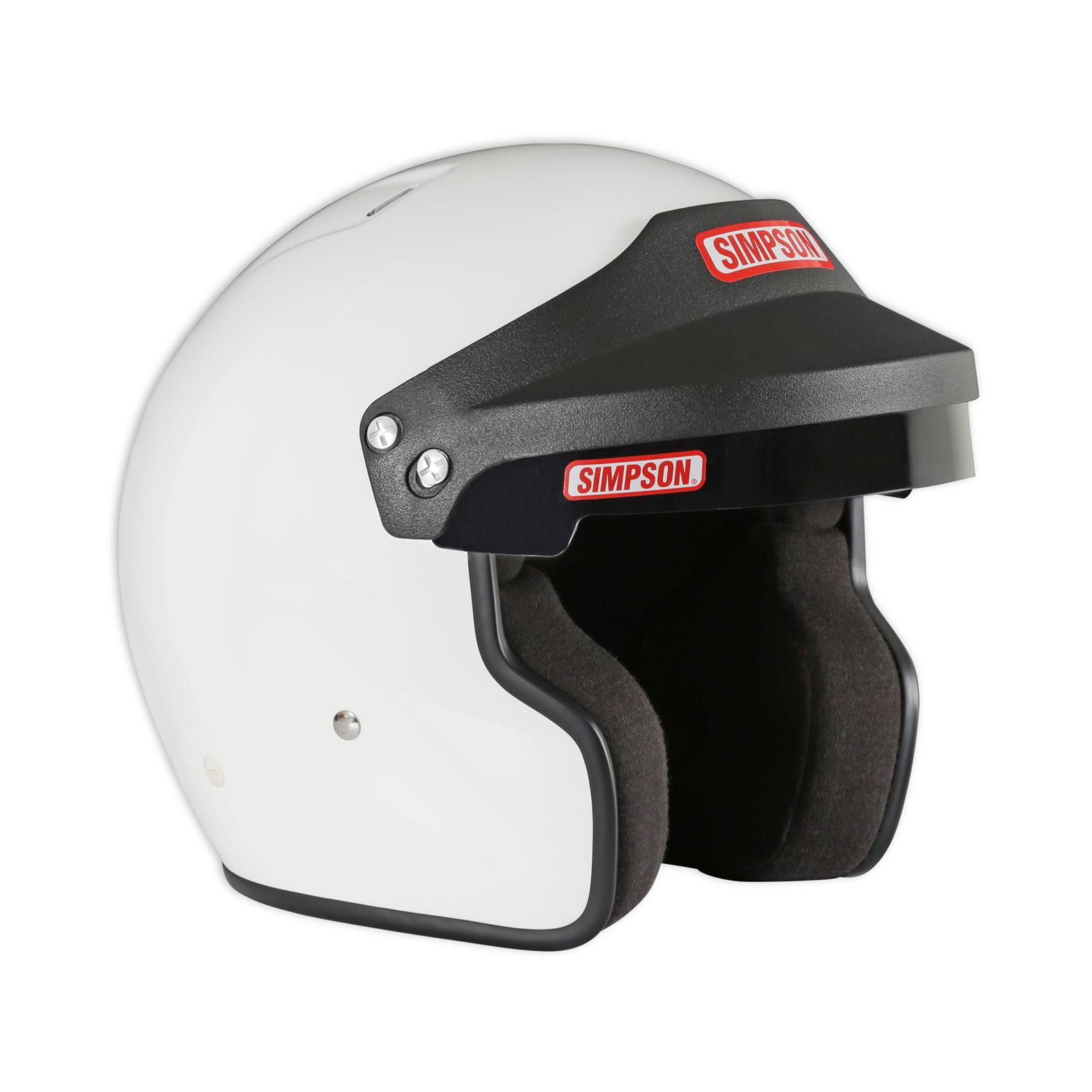Simpson Cruiser 2.0 Helmets 7320041 Helmet, 2.0, Open Face, White, Gloss Finish, Snell SA2020, X-Large, Each thumbnail 5