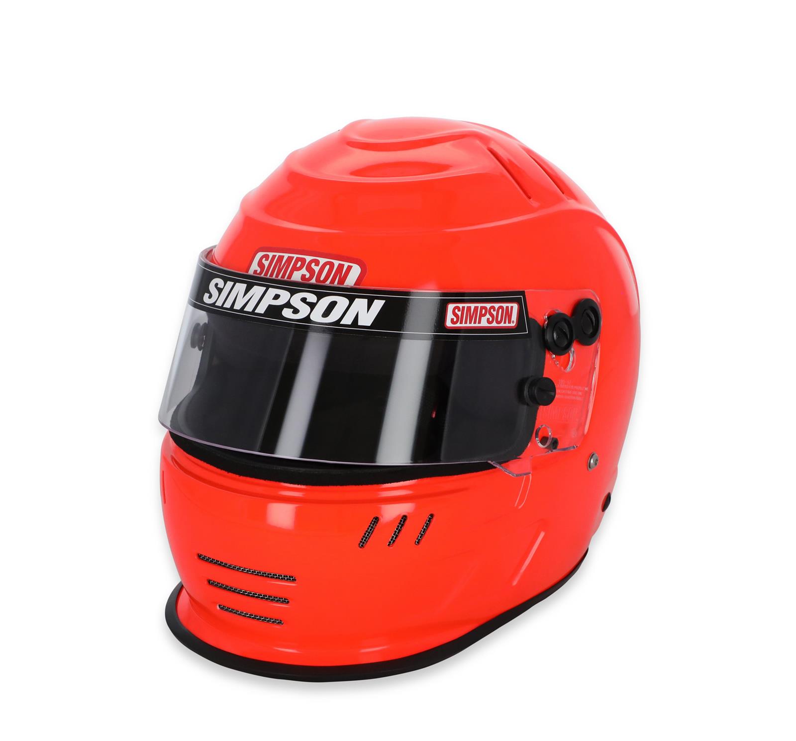 Simpson SA2020 Speedway Shark Series Helmets 770714S Helmet, Shark, Full Face, Safety Orange, Gloss, Snell SA2020, Medium, Each
