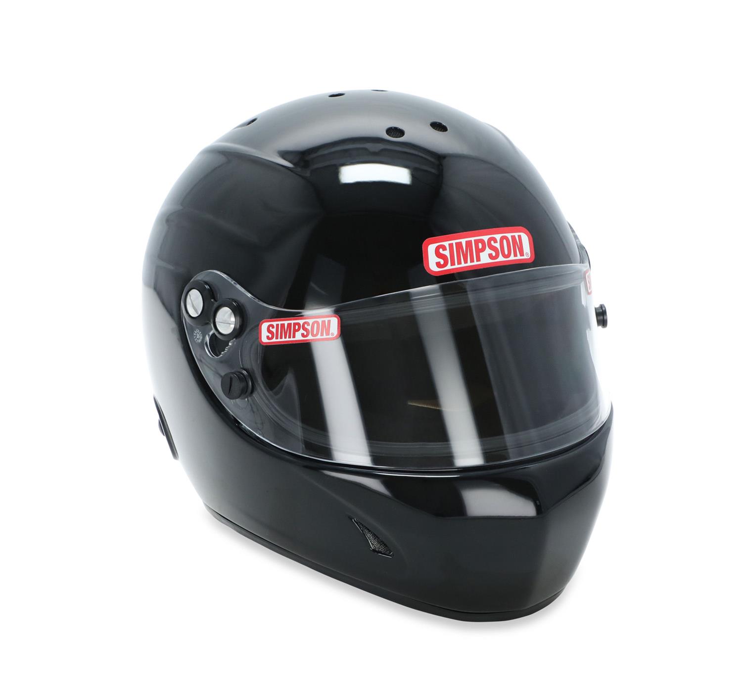 Simpson Devil Ray 3.0 Composite Helmets 7870042 Helmets, Composite, Full Face, Gloss Black, Snell SA2020, X-Large, Each thumbnail 3