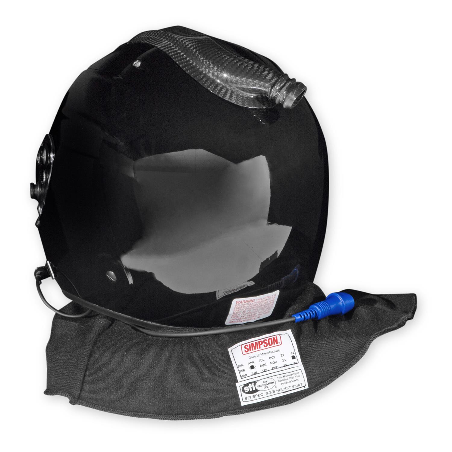 Simpson Desert Devil 3.0 Helmets 7890032 Helmets, 3.0, Composite, Full Face, Black Gloss, SFI 3.5/5, Large, Each