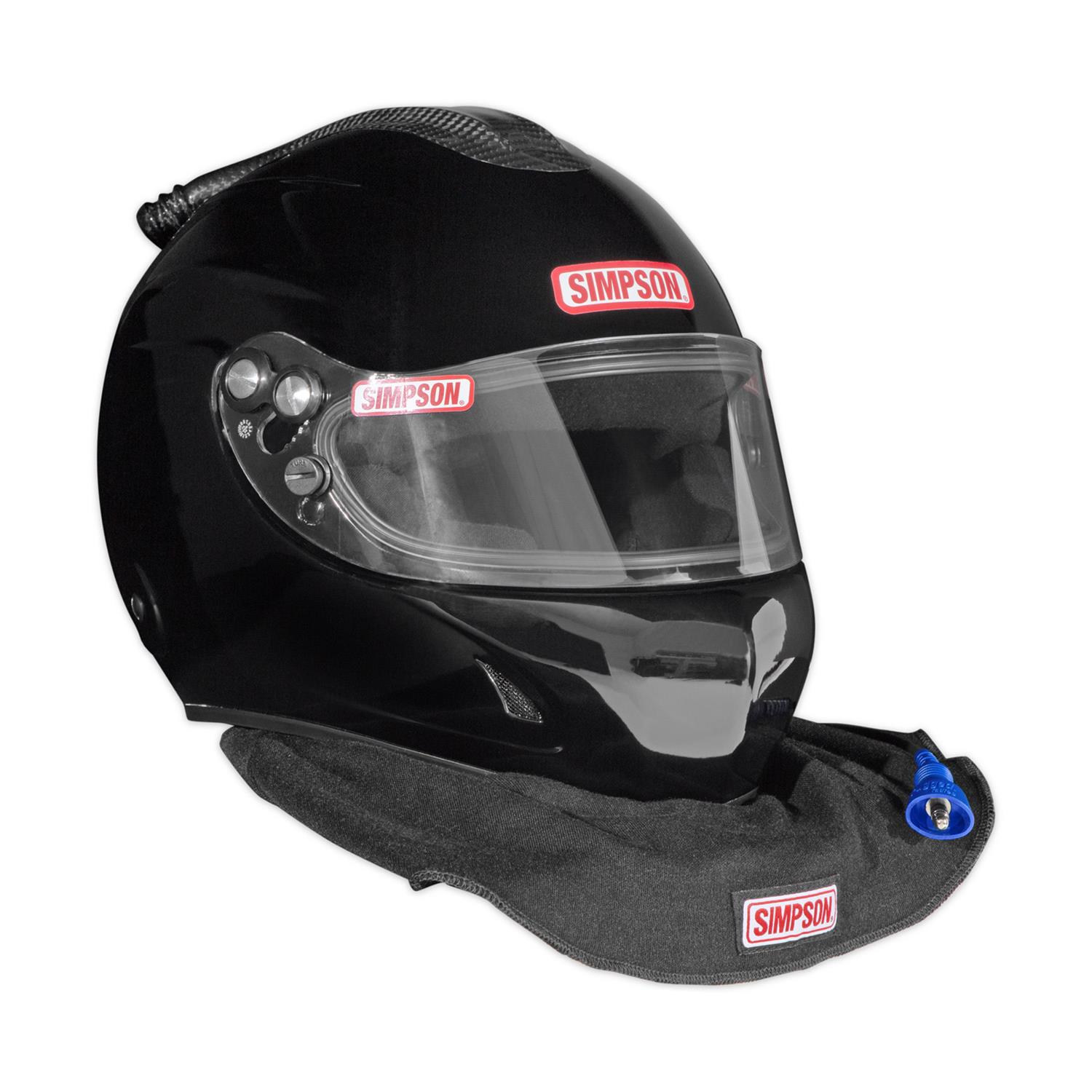Simpson Desert Devil 3.0 Helmets 7890032 Helmets, 3.0, Composite, Full Face, Black Gloss, SFI 3.5/5, Large, Each thumbnail 4