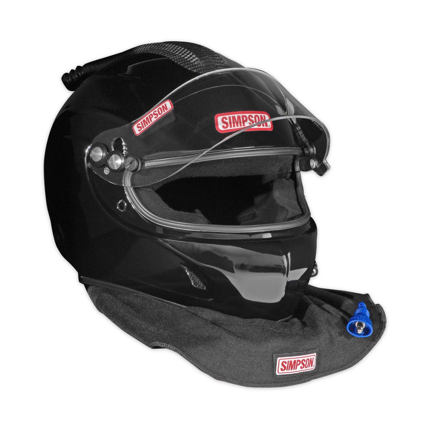 Simpson Desert Devil 3.0 Helmets 7890032 Helmets, 3.0, Composite, Full Face, Black Gloss, SFI 3.5/5, Large, Each thumbnail 2