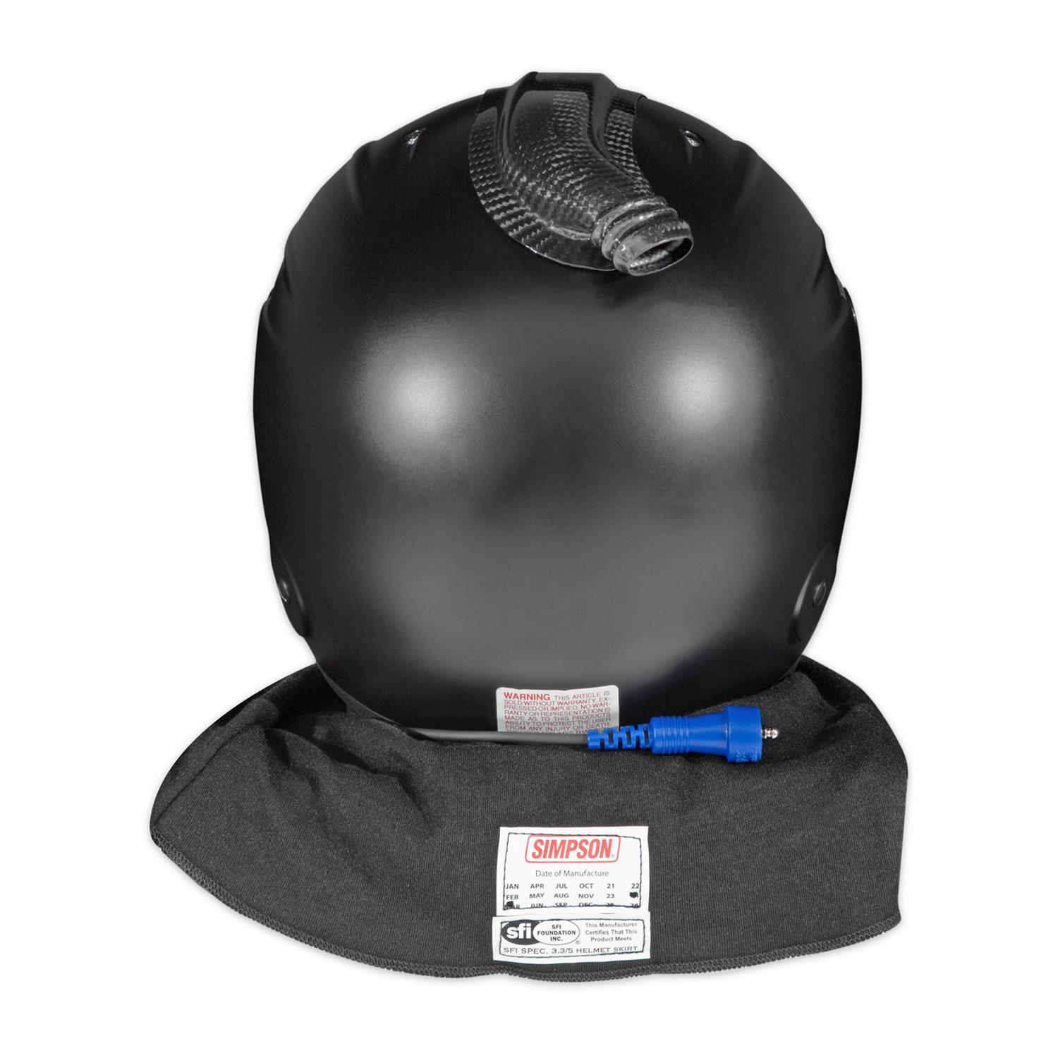 Simpson Desert Devil 3.0 Helmets 7890028 Helmets, 3.0, Composite, Full Face, Black Matte, SFI 3.5/5, Medium, Each thumbnail 4